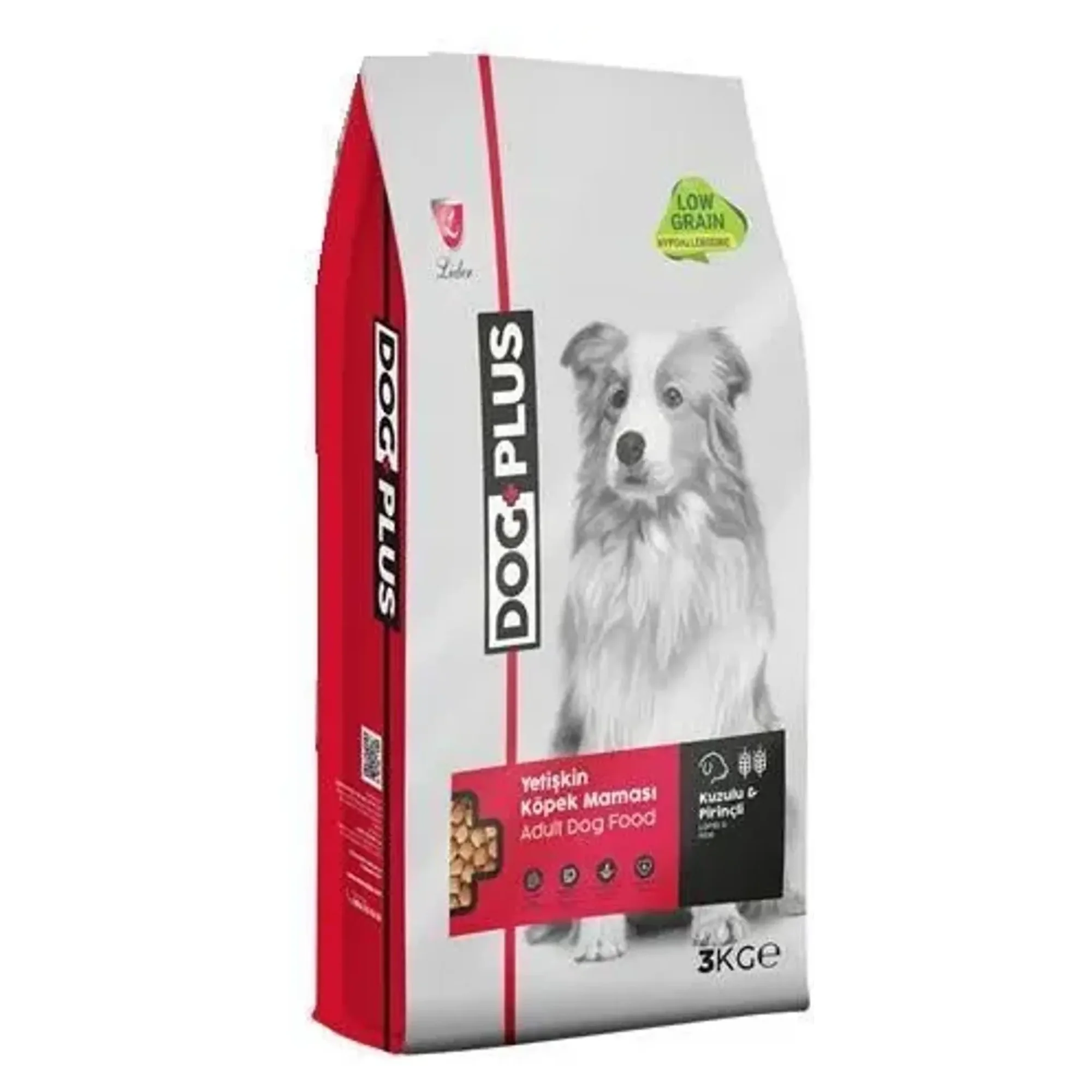 Dog Plus Düşük Tahıllı Pirinçli ve Kuzu Etli Yetişkin Köpek Maması 3 KG