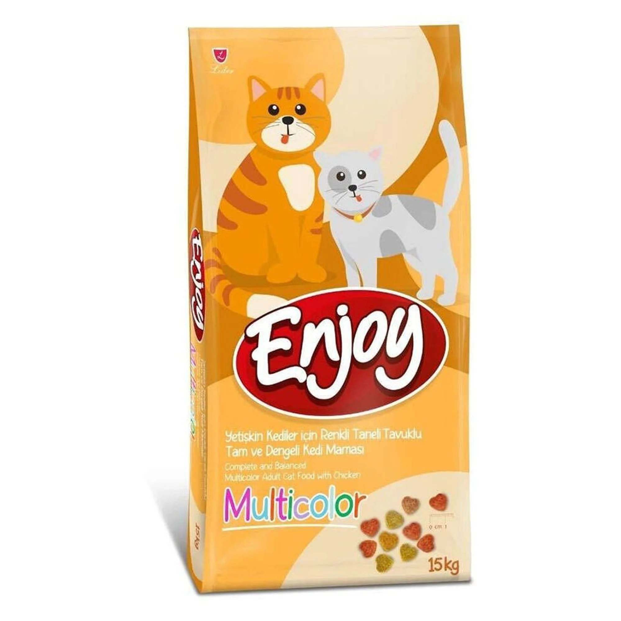 Enjoy Premium Multicolor Tavuklu Yetişkin Kedi Maması 15 KG