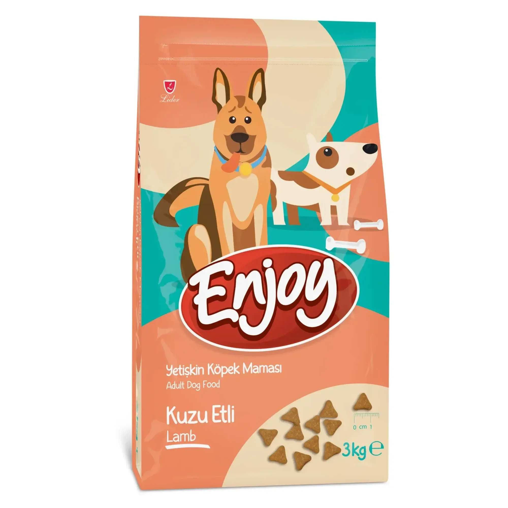 Enjoy Premium Pirinçli ve Kuzu Etli Yetişkin Köpek Maması 3 KG