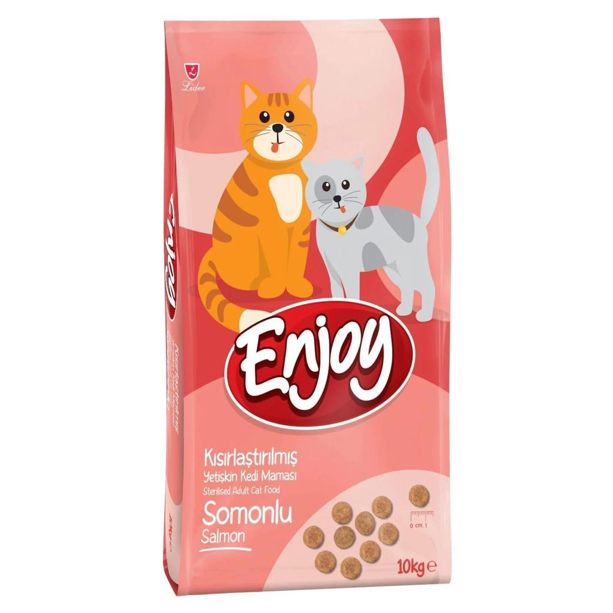 Enjoy Somonlu Kısırlaştırılmış Yetişkin Kedi Maması 10 KG
