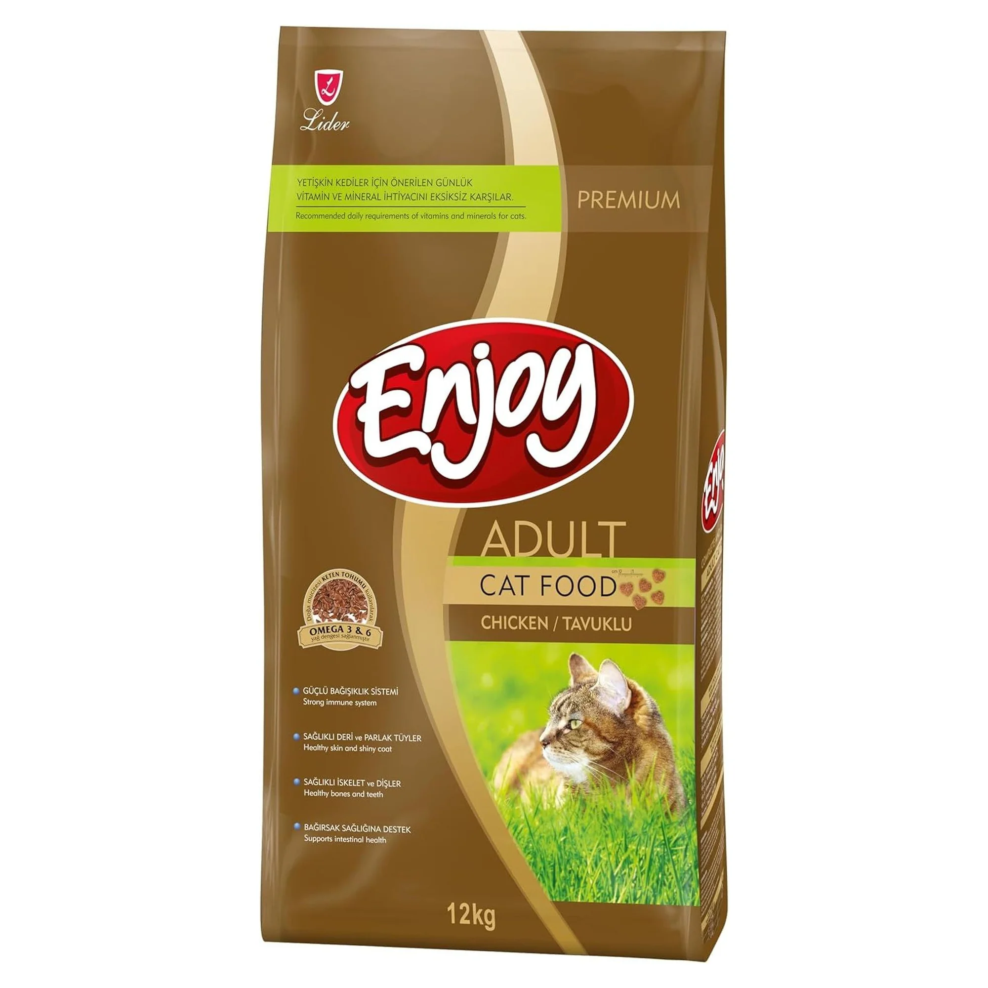 Enjoy Tavuk Yetişkin Kedi Maması 12 KG