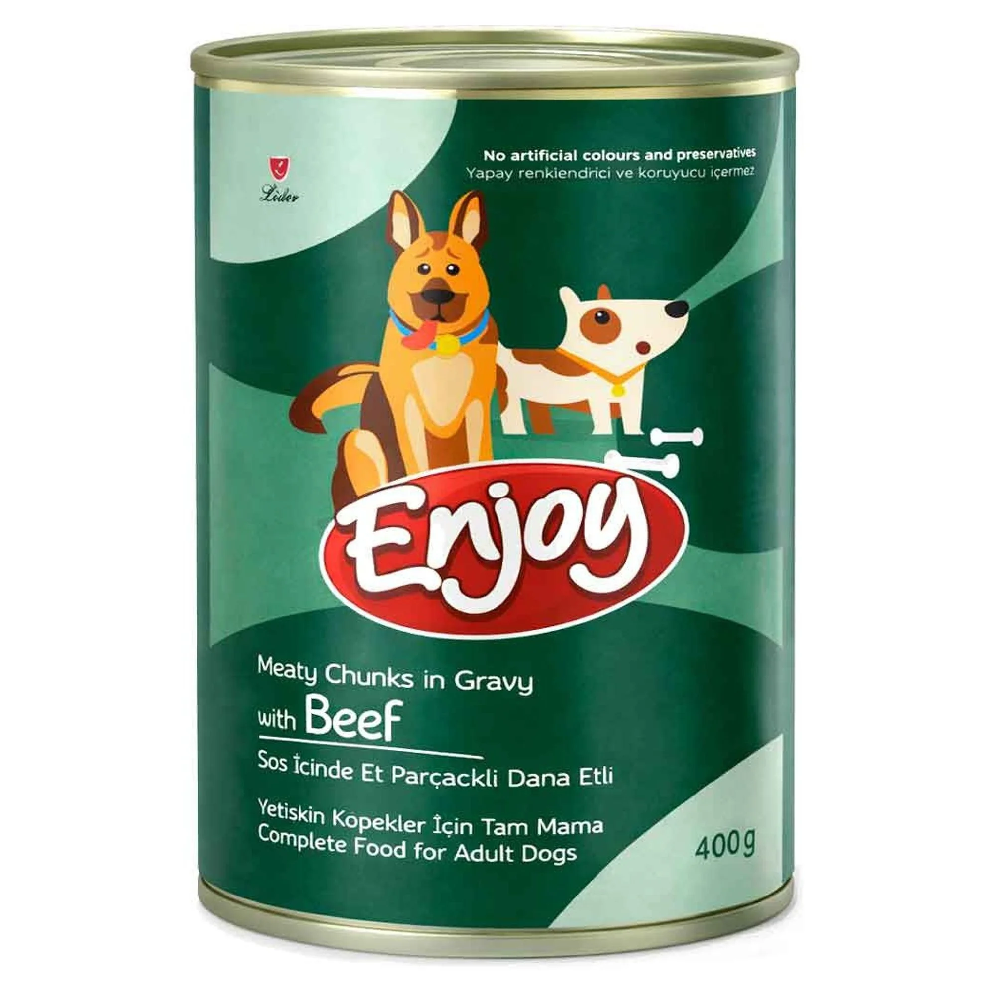 Enjoy Dana Etli Sos İçinde Et Parçacıklı Yetişkin Köpek Yaş Mama 400 G