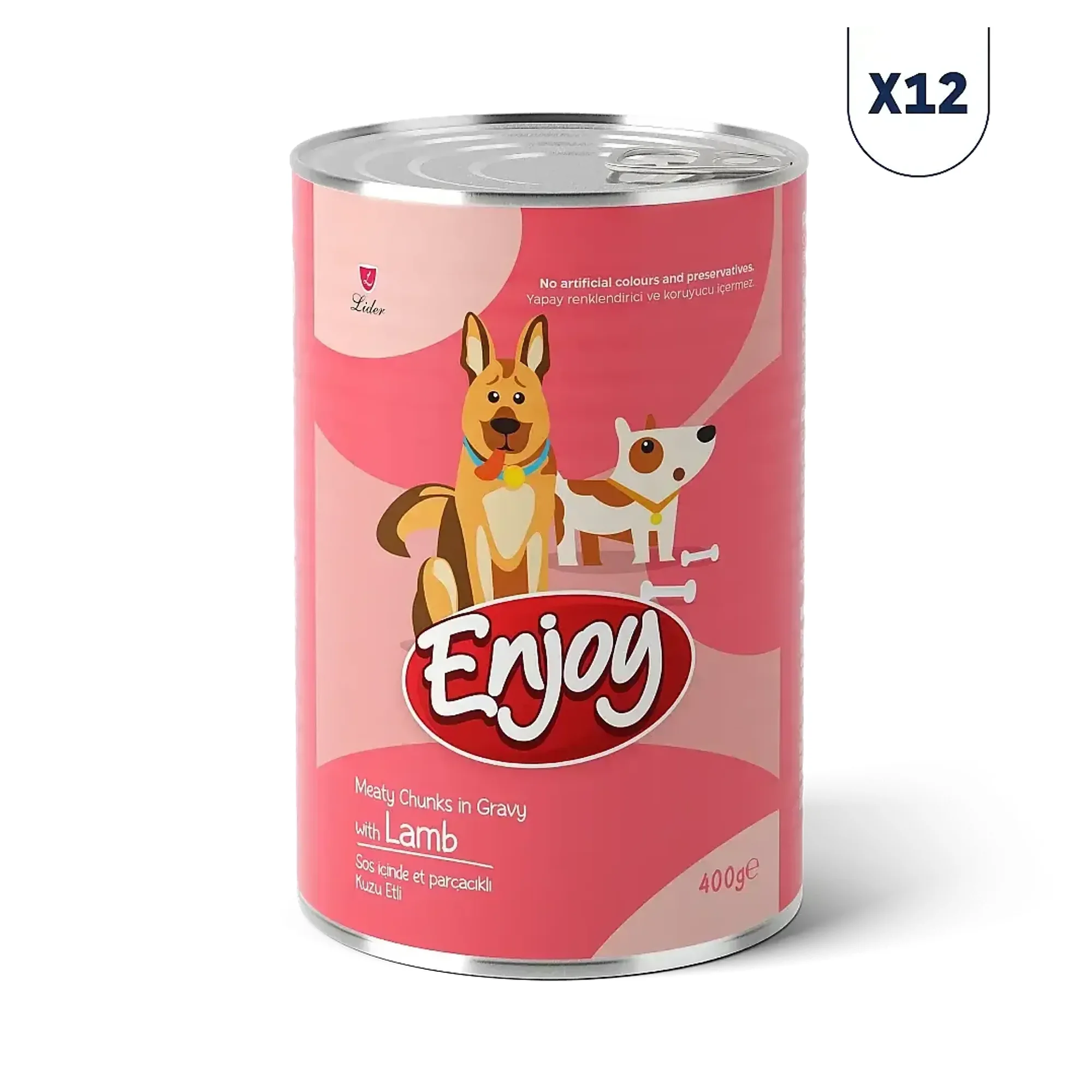 Enjoy Kuzu Etli Yetişkin Köpek Yaş Mama 400 G