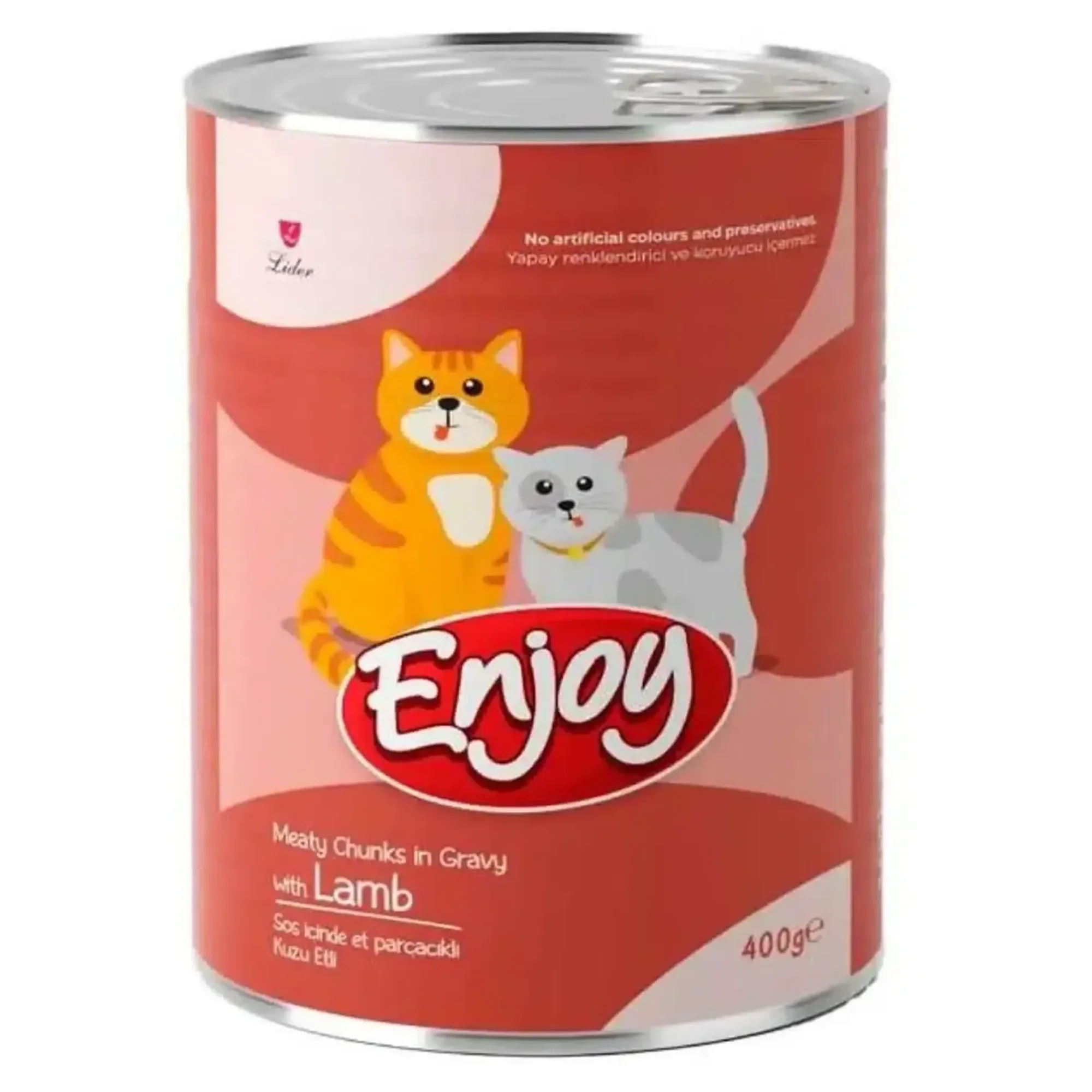 Enjoy Kuzu Etli Yetişkin Kedi Yaş Mama 400 G