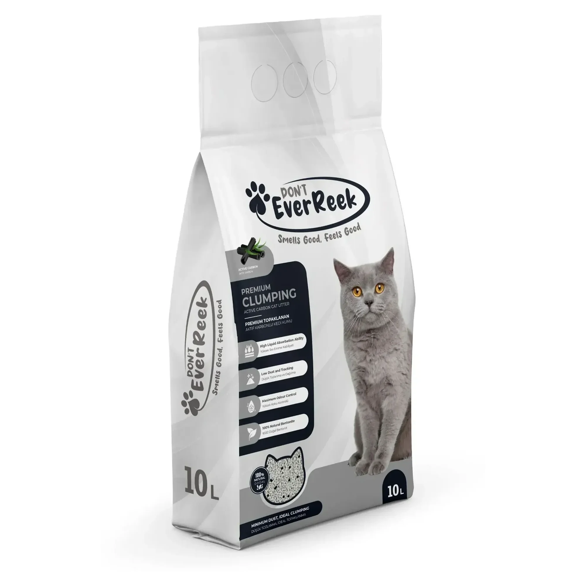 Ever Reek Ever Reek Premium Aktif Karbonlu Kedi Kumu 10L — Kum ve Tuvalet Ürünleri, 8.3 kg — Görsel 6
