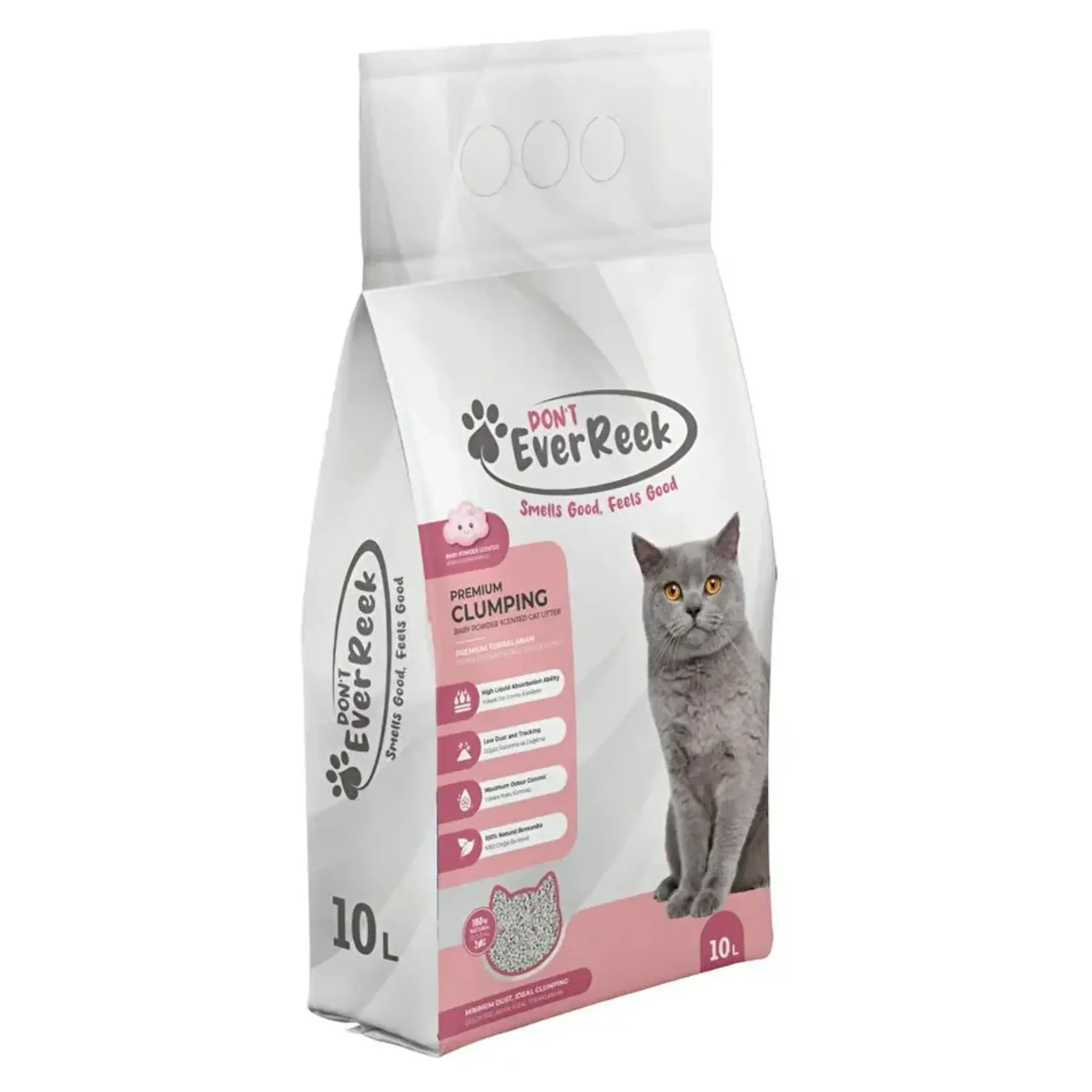 Ever Reek Ever Reek Premium Bebek Pudrası Kokulu Kedi Kumu 10L — Kum ve Tuvalet Ürünleri, 8.3 kg — Görsel 2