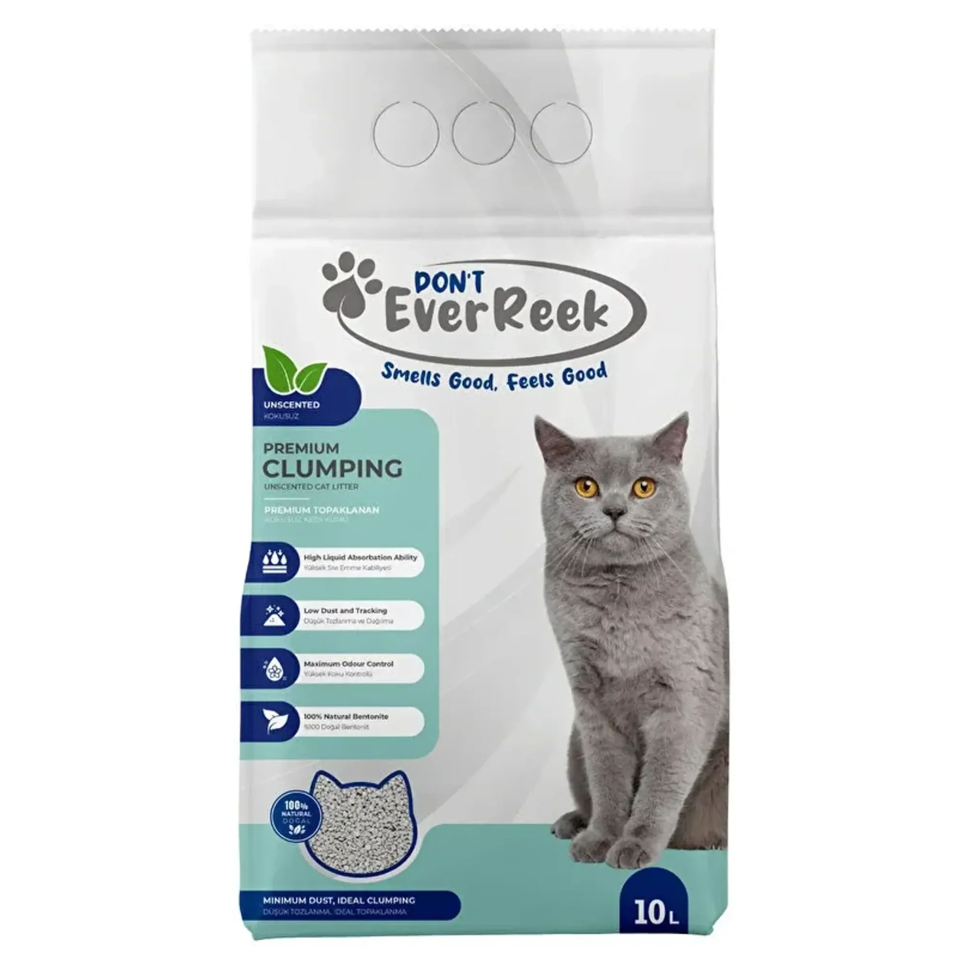 Ever Reek Premium Kokusuz Kedi Kumu 10L