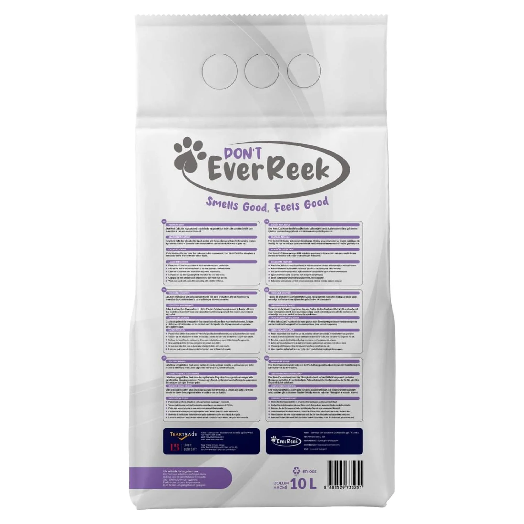 Ever Reek Premium Lavanta Kokulu Kedi Kumu 10L — Kum ve Tuvalet Ürünleri, 8.3 kg — Görsel 3