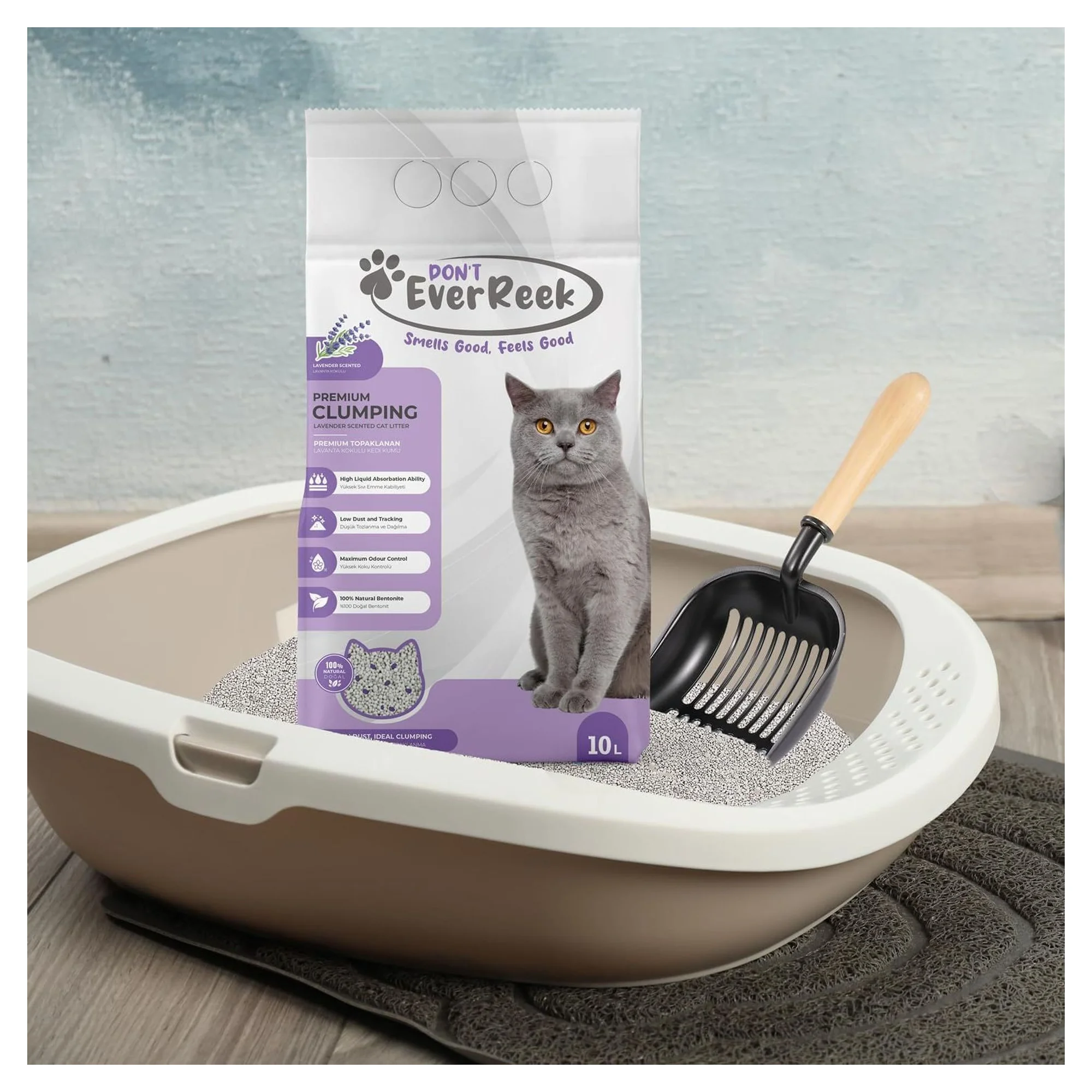 Ever Reek Premium Lavanta Kokulu Kedi Kumu 10L — Kum ve Tuvalet Ürünleri, 8.3 kg — Görsel 4