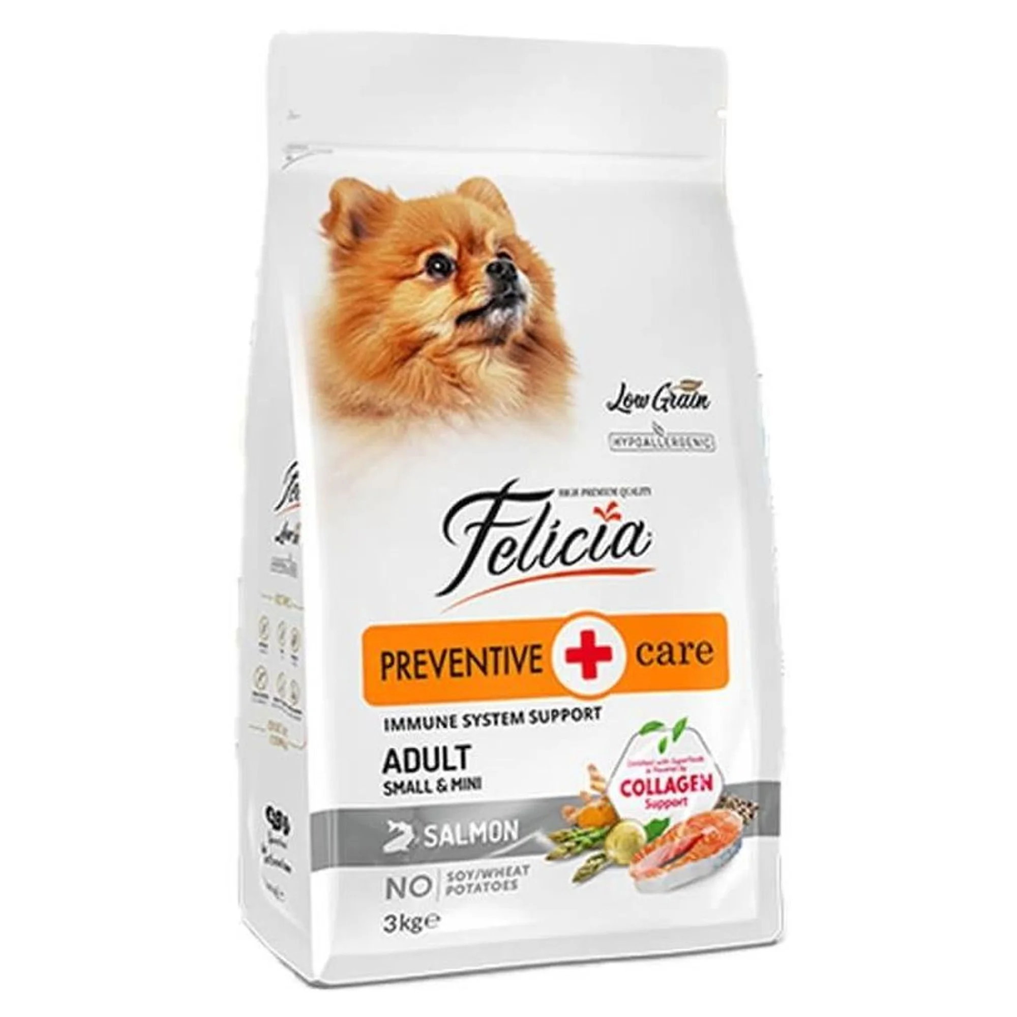 Felicia Kolajenli Az Tahıllı Somonlu Küçük Irk Yetişkin Köpek Maması 3 KG