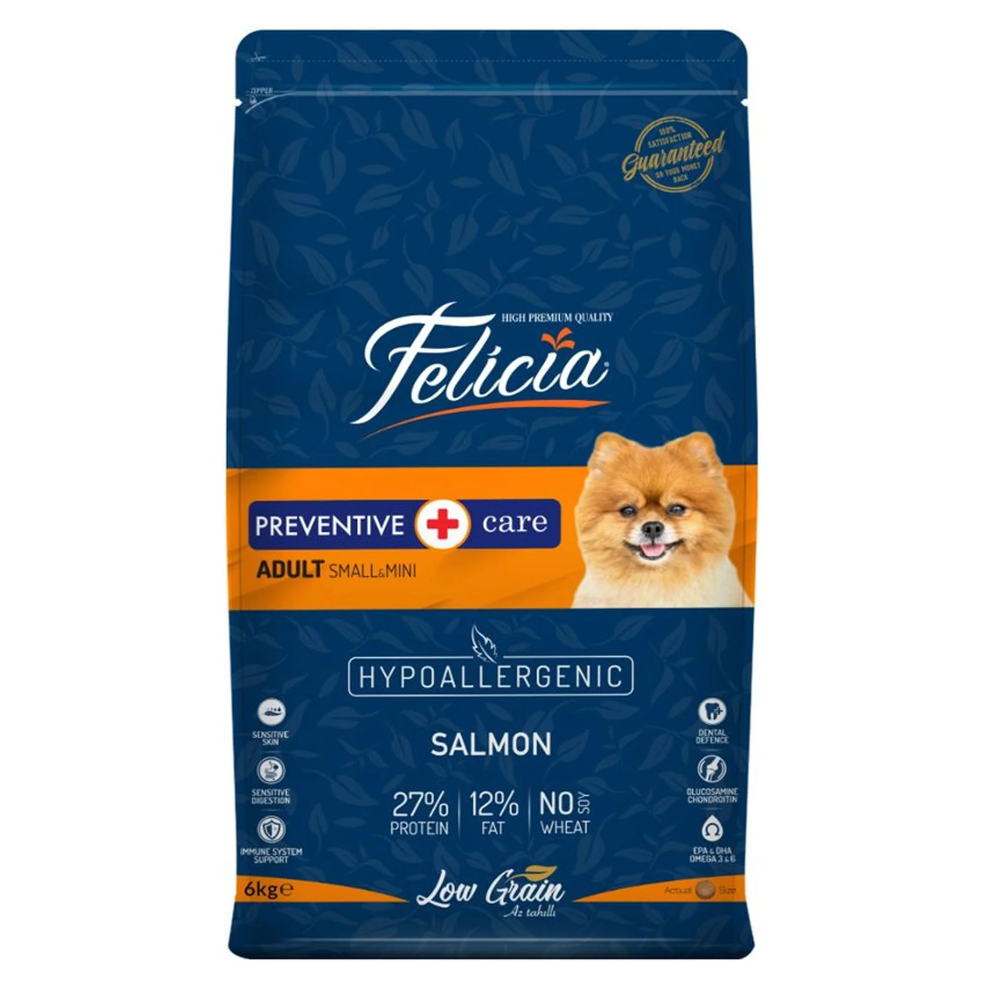 Felicia Felicia Preventive Care Az Tahıllı Somonlu Küçük ve Mini Irk Yetişkin Köpek Maması 6 KG  