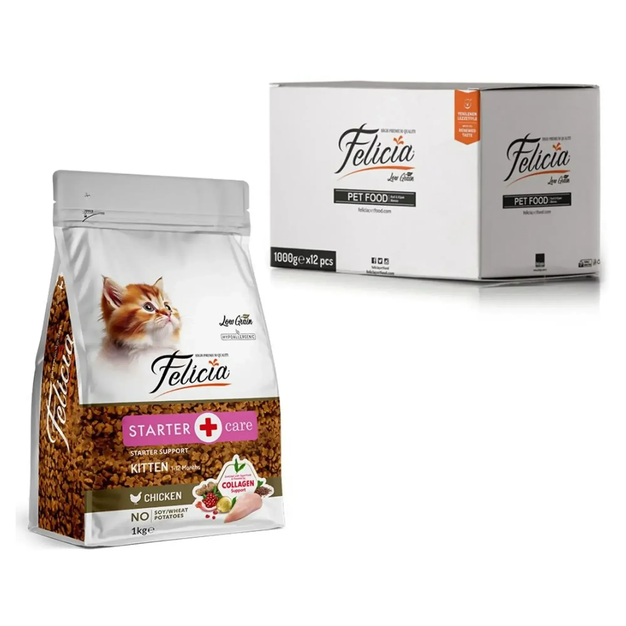 Felicia Felicia Starter Care Az Tahıllı Tavuklu Yavru Kedi Maması 12x1 KG — Normal — Görsel 2