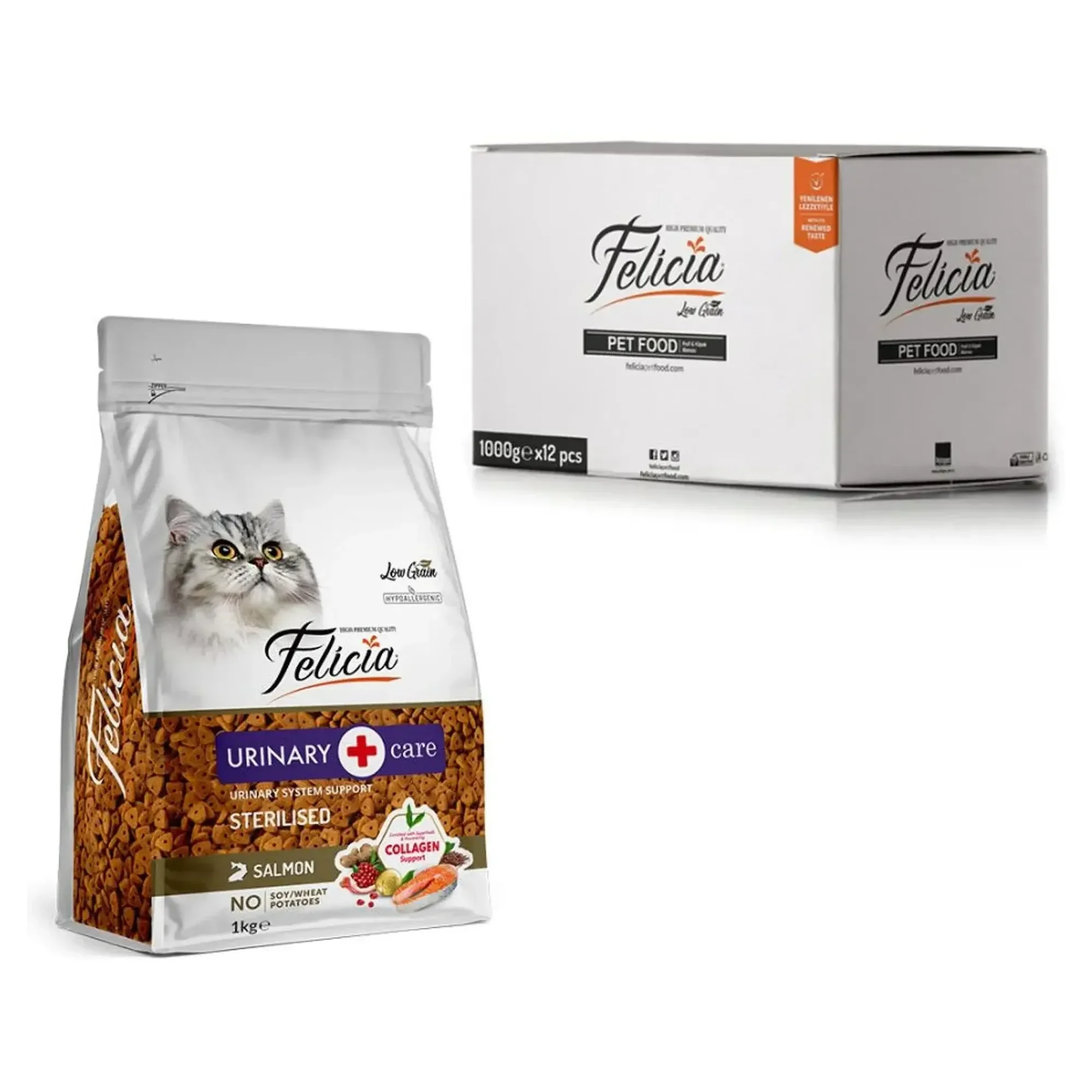 Felicia Felicia Urinary Care Az Tahıllı Somonlu Kısırlaştırılmış Yetişkin Kedi Maması 12x1 KG — Görsel 2