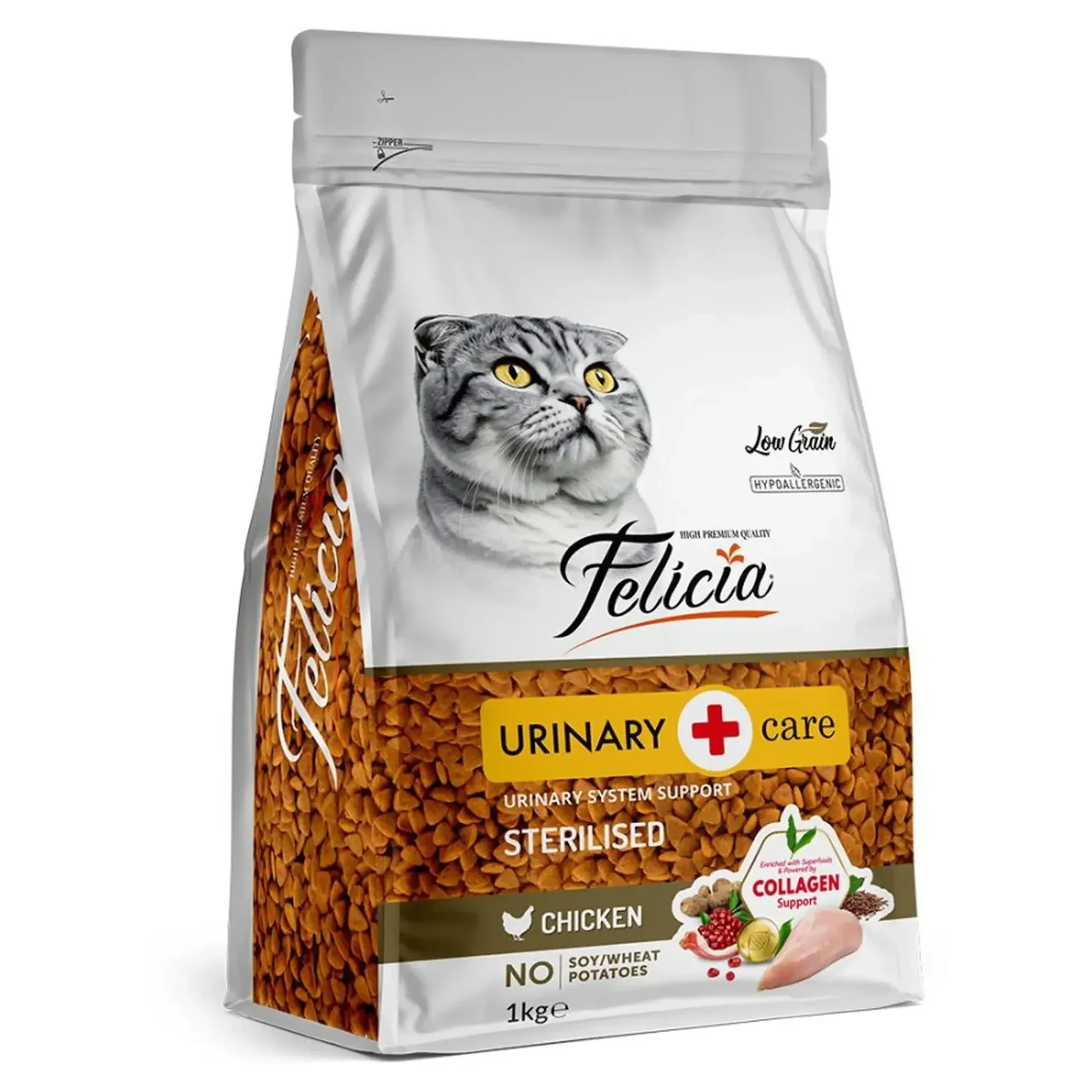 Felicia Felicia Urinary Care Az Tahıllı Tavuklu Kısırlaştırılmış Yetişkin Kedi Maması 12x1 KG