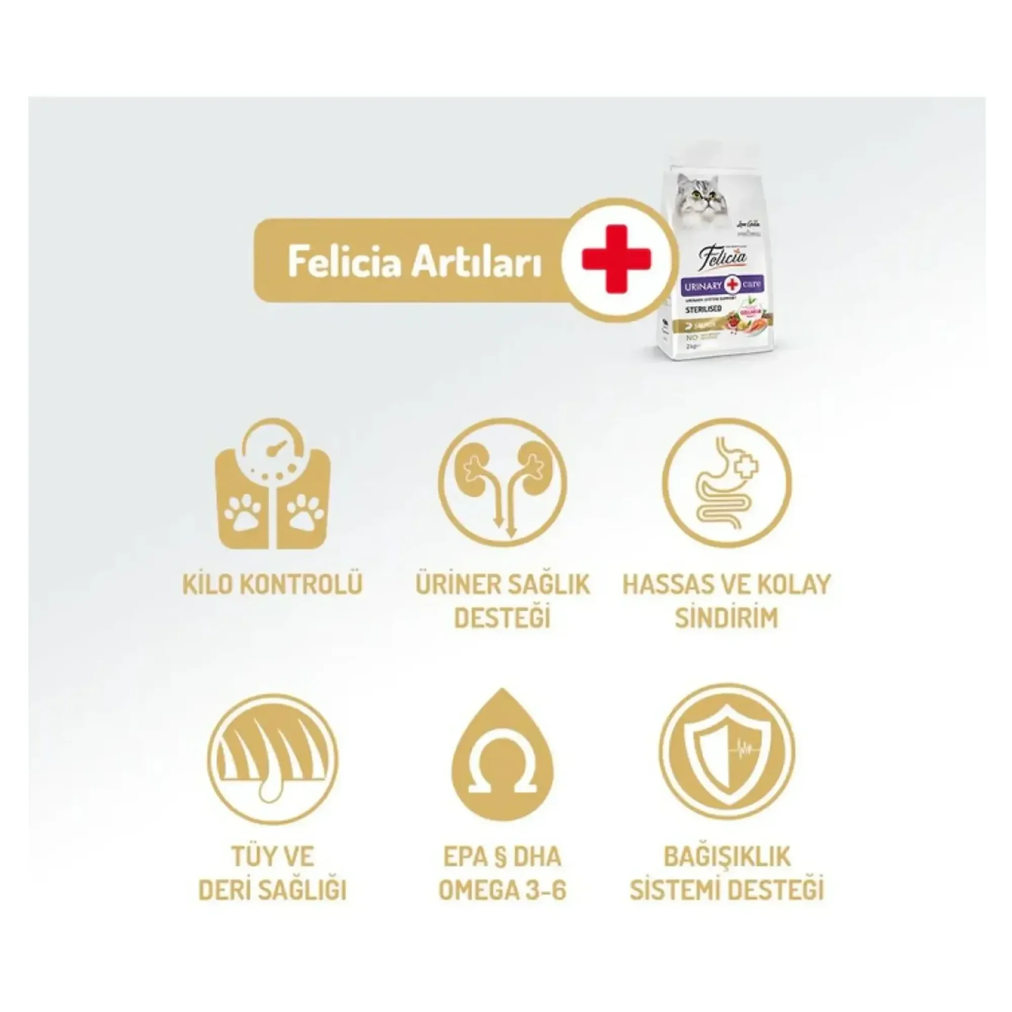 Felicia Felicia Urinary Care Kolajen Destekli Az Tahıllı Somonlu Kısırlaştırılmış Yetişkin Kedi Maması 5 KG — 5 kg — Görsel 3