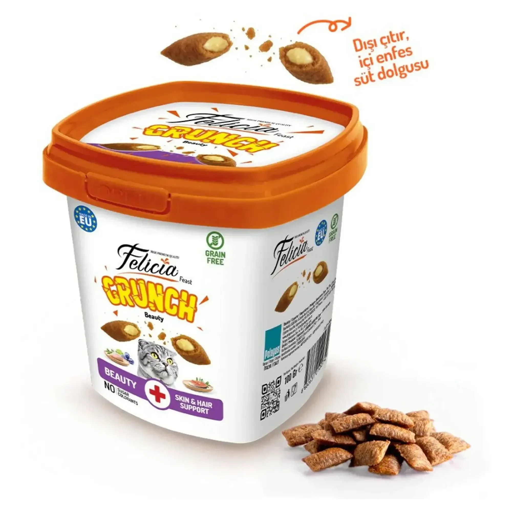 Felicia Felicia Crunch Beauty Kedi Ödül Maması 100 G — Dolgulu — Görsel 6