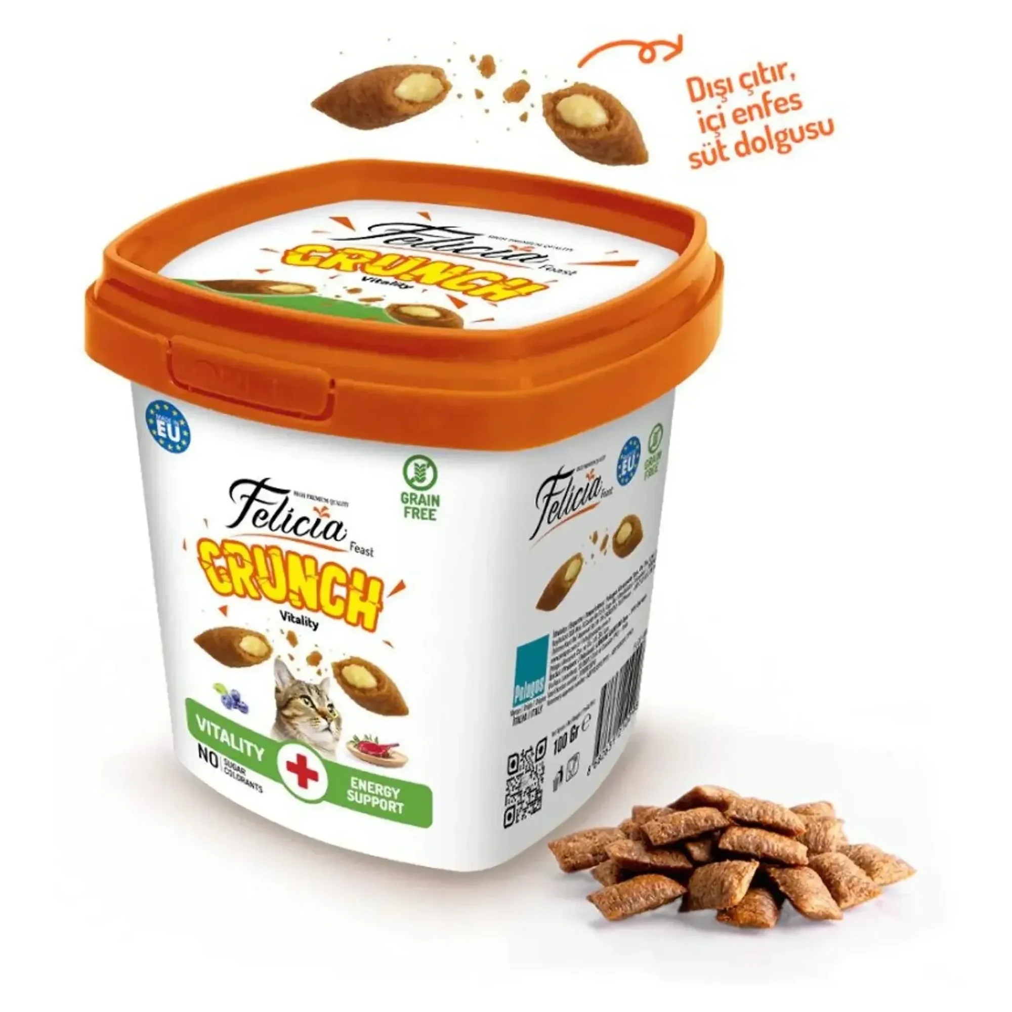 Felicia Felicia Crunch Vitality Kedi Ödül Maması 100 G — Dolgulu — Görsel 2