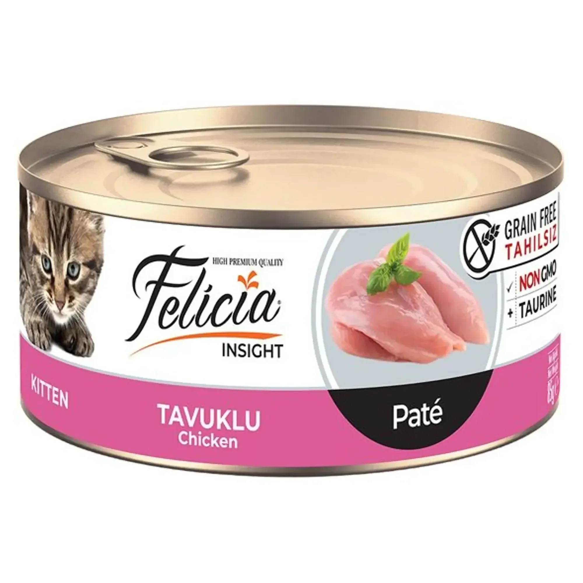 Felicia Felicia Insight Tahılsız Kıyılmış Tavuklu Yavru Kedi Konservesi 85 G