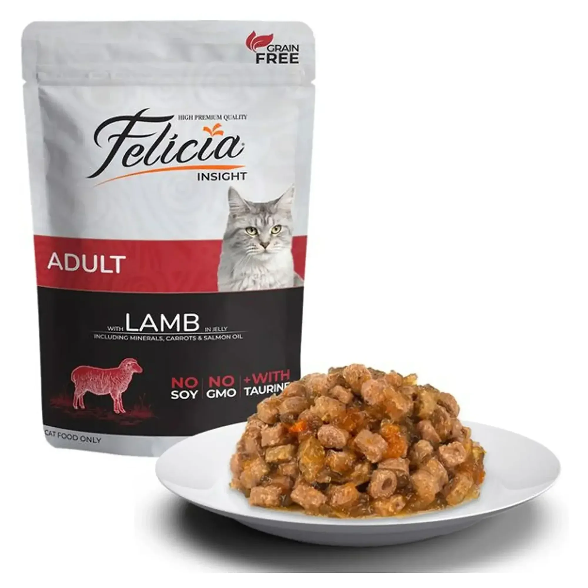 Felicia Felicia Insight Tahılsız Kuzu Etli Pouch Yaş Yetişkin Kedi Maması 85 G