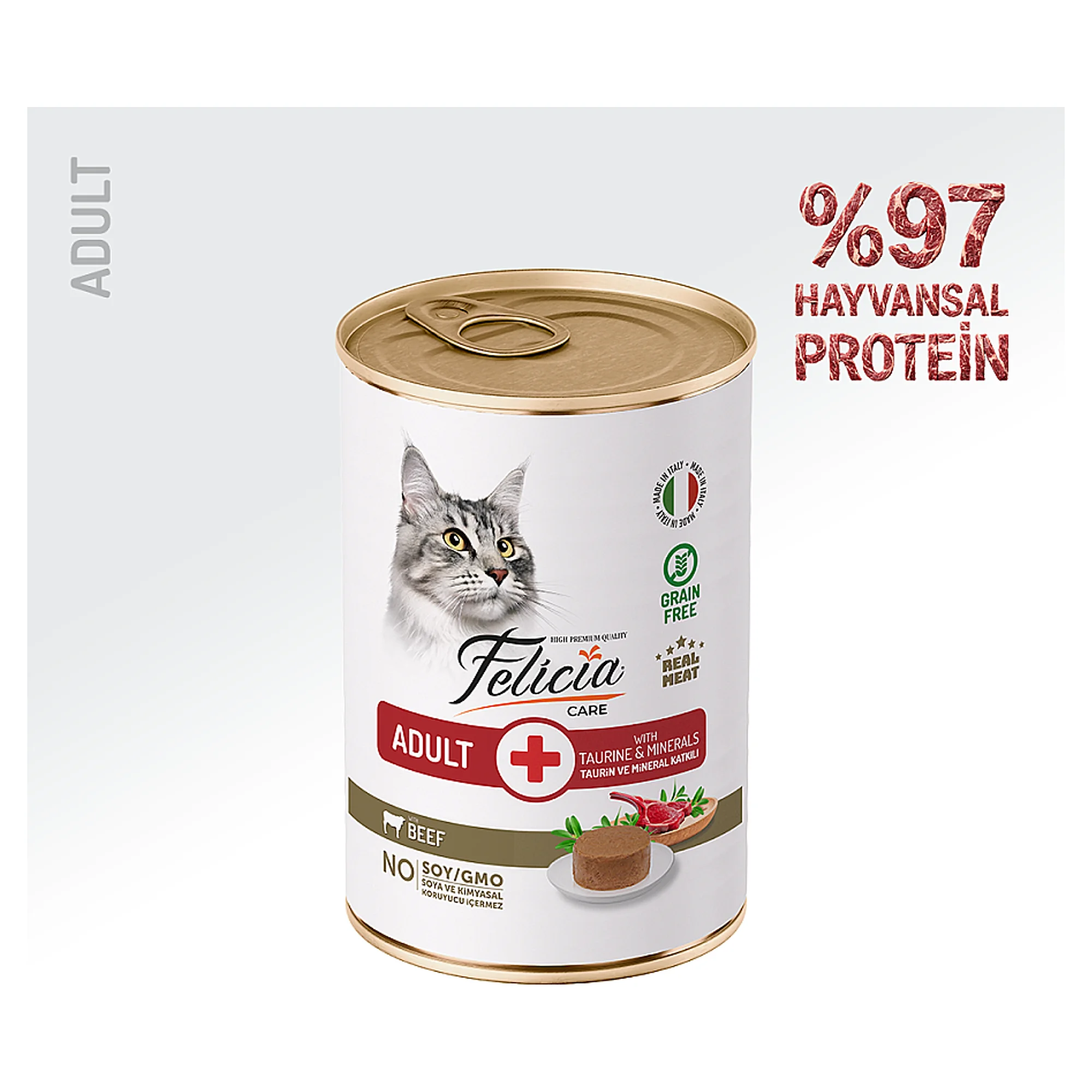 Felicia Biftekli Yetişkin Kedi Yaş Mama 400 G