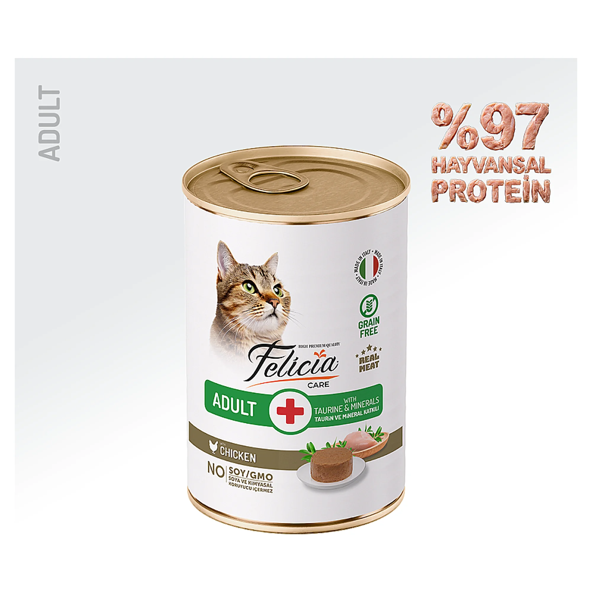 Felicia Adult Tahılsız Tavuklu Yetişkin Kedi Yaş Mama 400 G