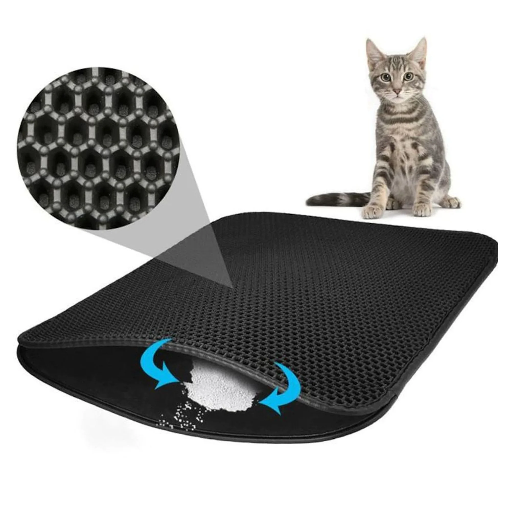 Flip Flip Lux Kedi Kumu Toplama Paspası 60x40 CM — Kum ve Tuvalet Ürünleri — Görsel 4