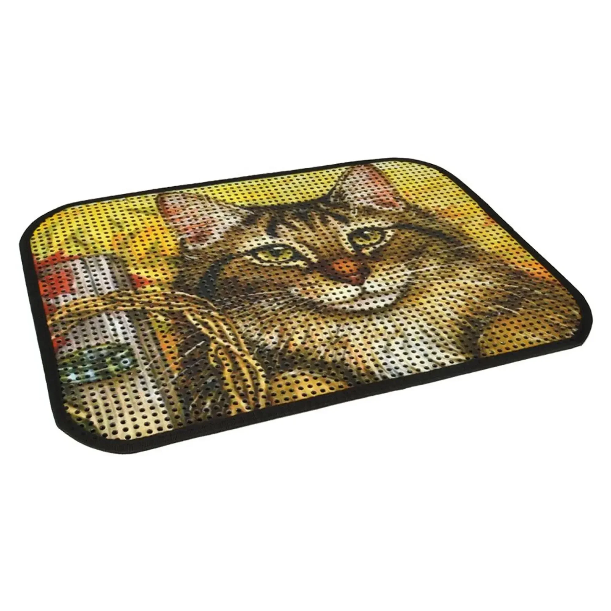 Flip Resimli Lux Kedi Kumu Toplama Paspası 60x45 CM