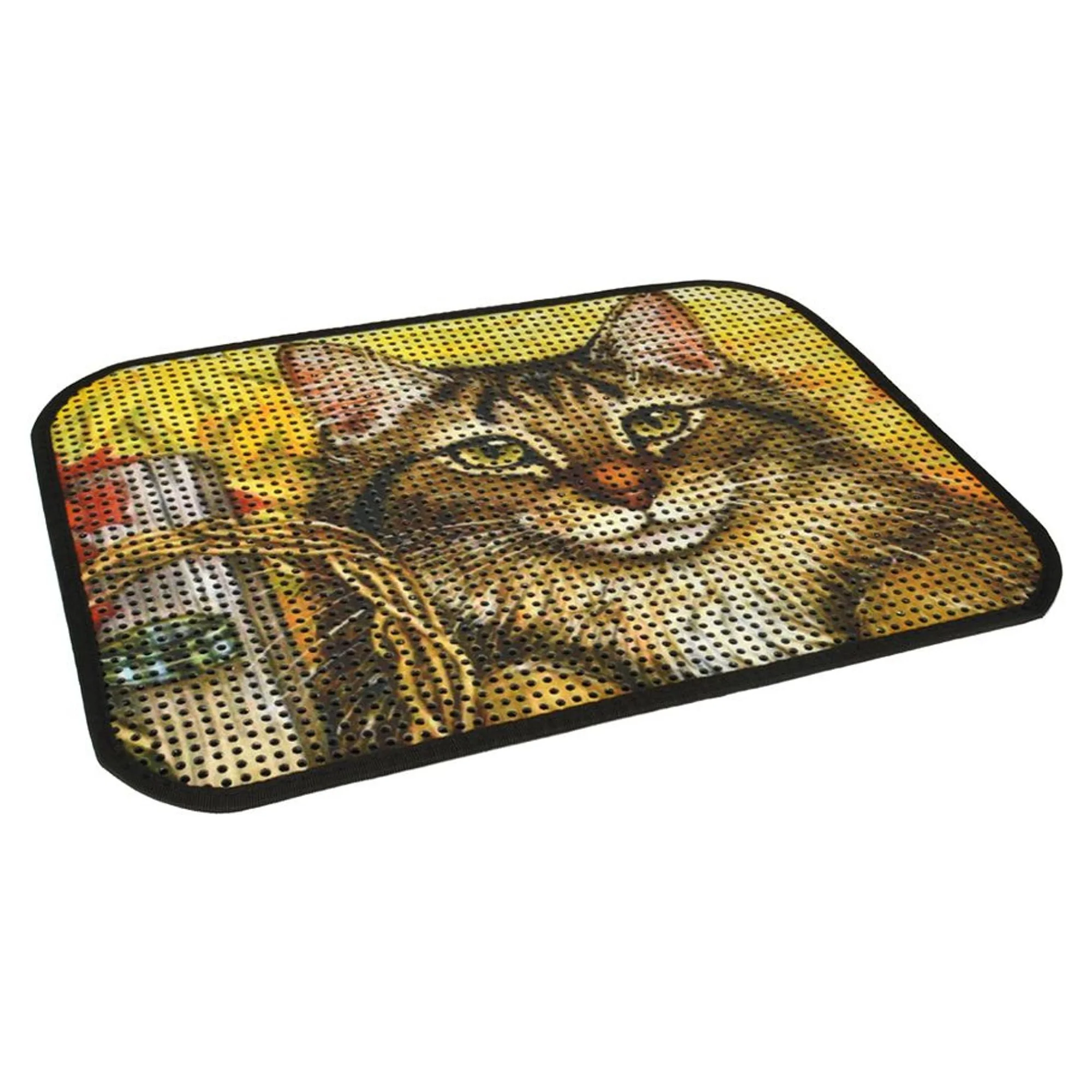 Flip Resimli Lux Kedi Kumu Toplama Paspası 60x45 CM