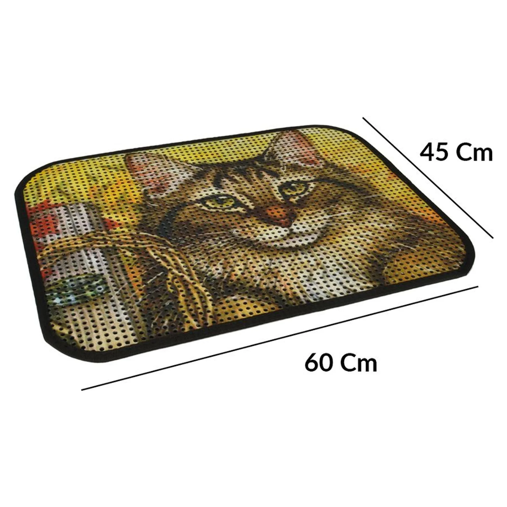 Flip Resimli Lux Kedi Kumu Toplama Paspası 60x45 CM — Kum ve Tuvalet Ürünleri — Görsel 2