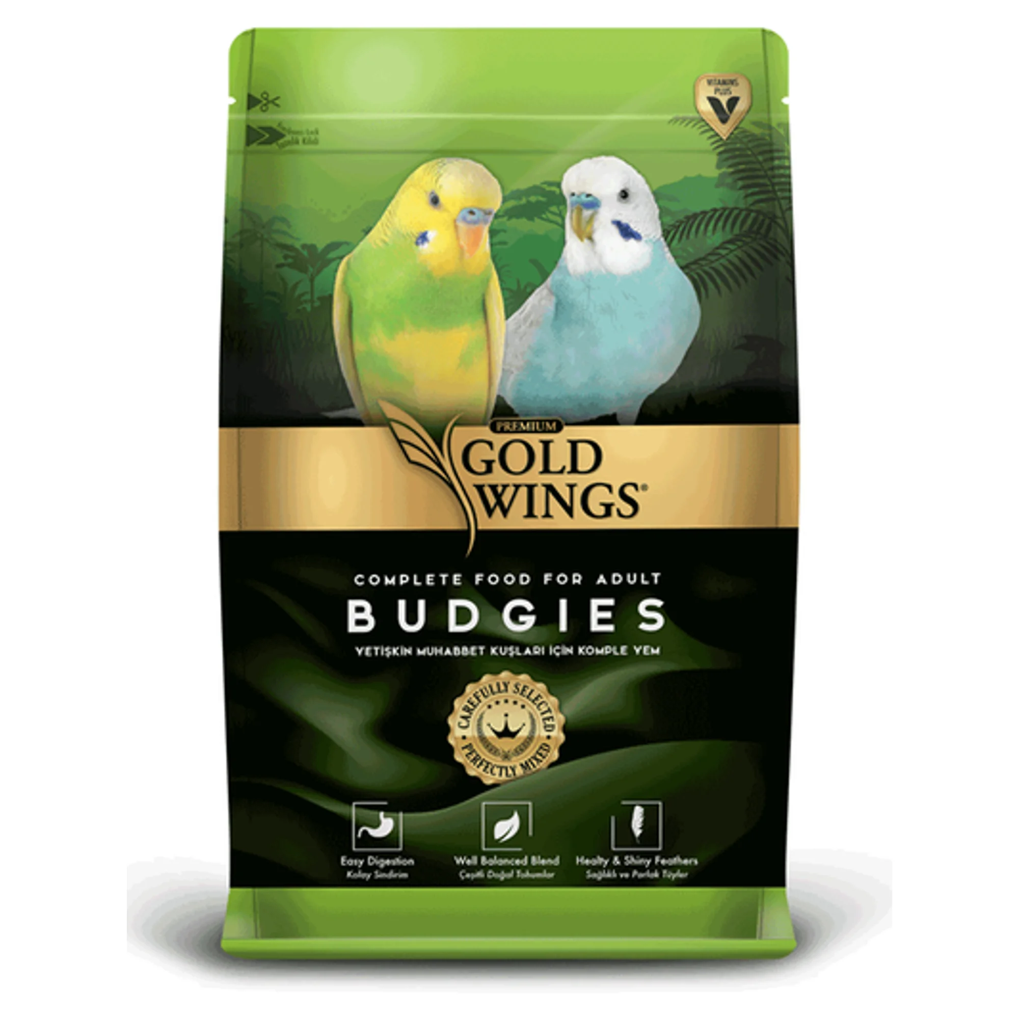 Gold Wings Gold Wings Premium Muhabbet Yemi 1 KG — Muhabbet Kuşu Yemleri, 1.1 kg — Görsel 2