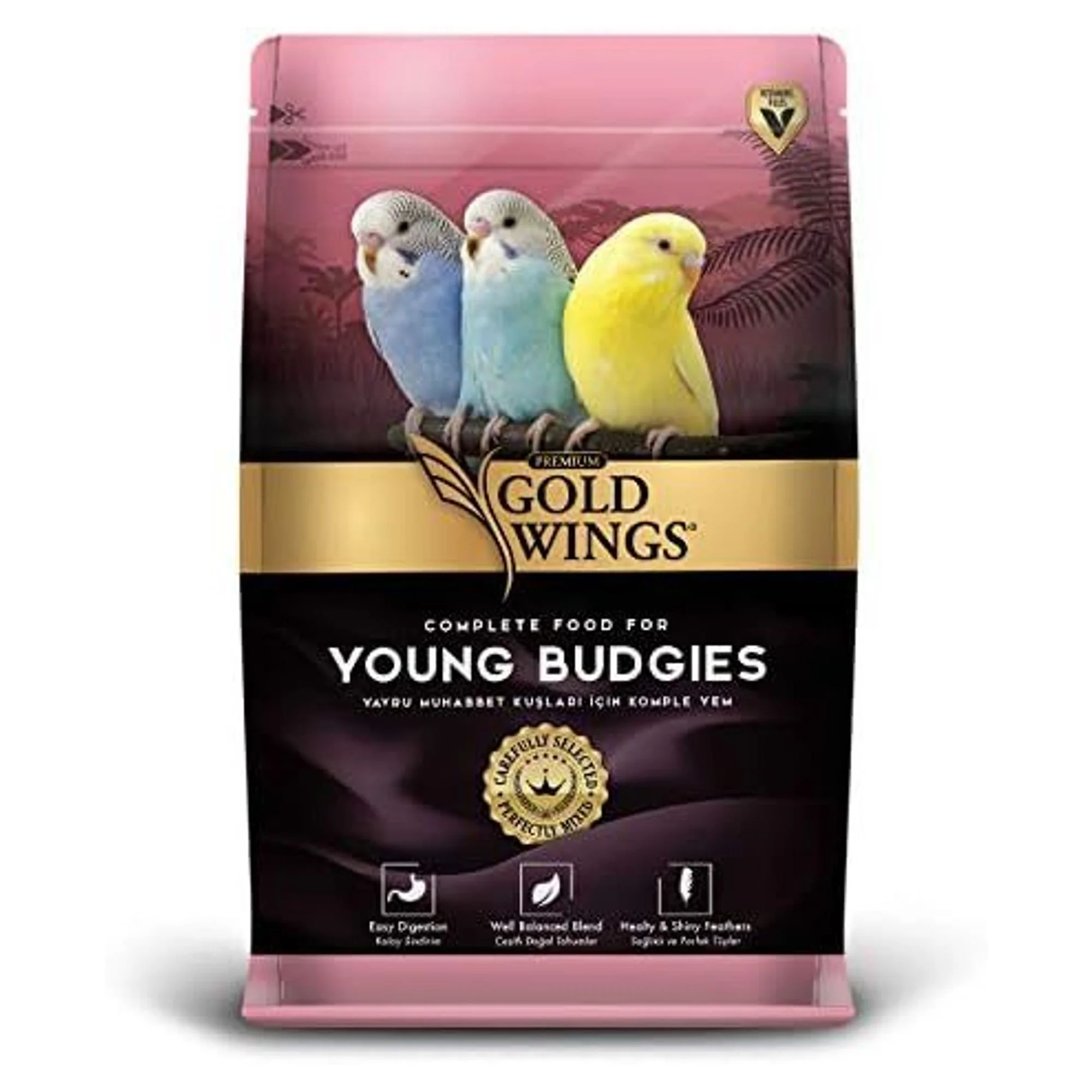Gold Wings Premium Yavru Muhabbet 1 KG — Muhabbet Kuşu Yemleri, 1 kg — Görsel 2