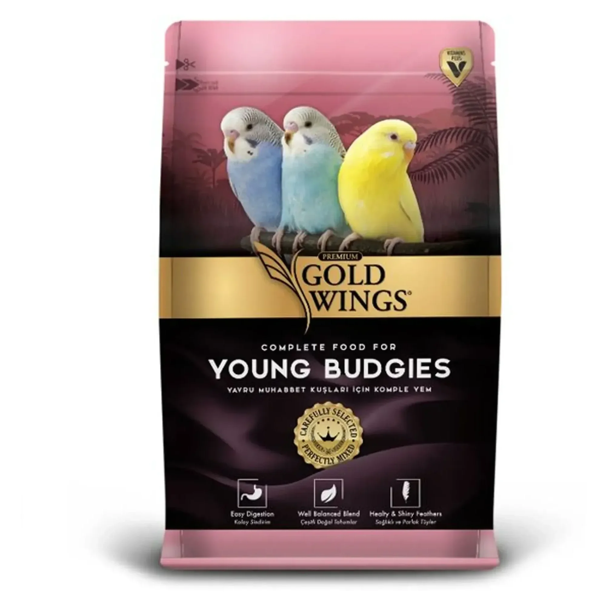 Gold Wings Gold Wings Premium Yavru Muhabbet 1KG — Muhabbet Kuşu Yemleri — Görsel 2