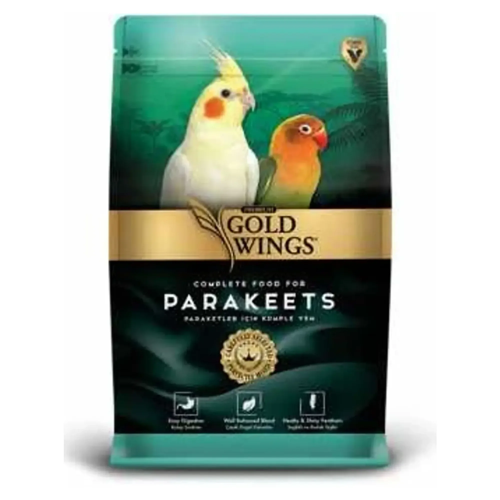 Gold Wings Premium Paraket Yemi 1 KG — Egzotik Tür Kuş Yemleri, 1 kg — Görsel 2