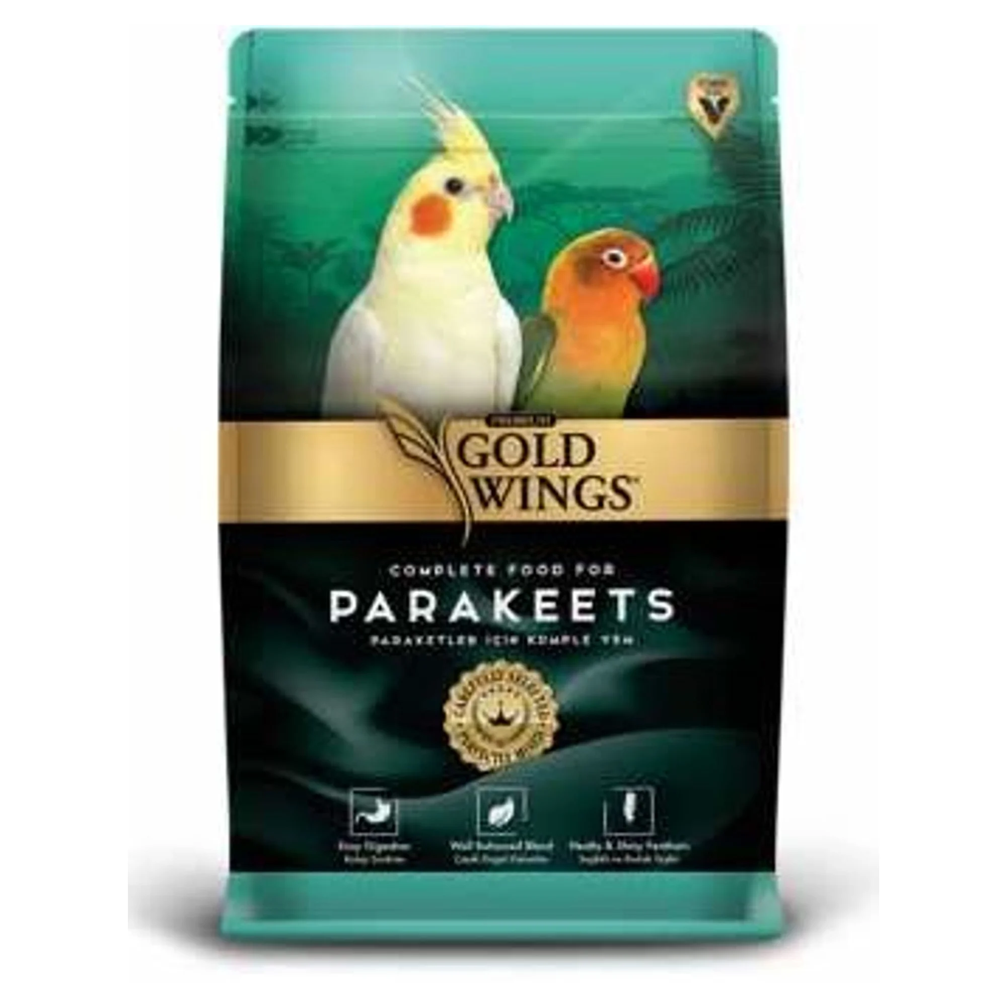 Gold Wings Gold Wings Premium Paraket Yemi 1 KG — Egzotik Tür Kuş Yemleri, 1 kg — Görsel 2