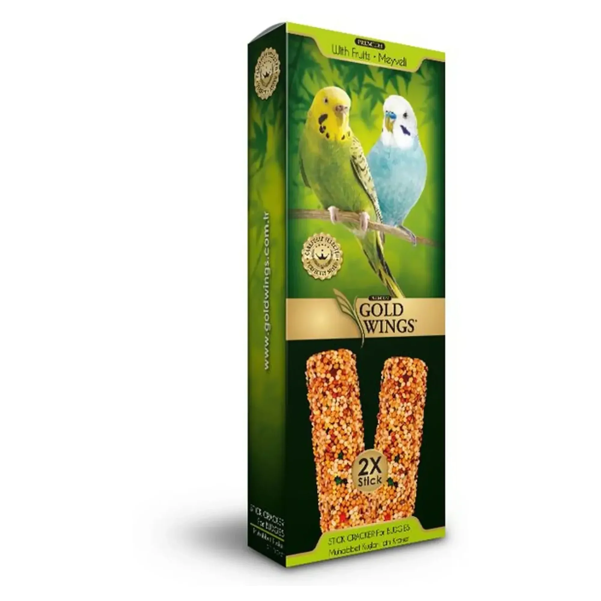 Gold Wings Gold Wings Premium Meyveli Muhabbet Kuşu Krakeri 2'li