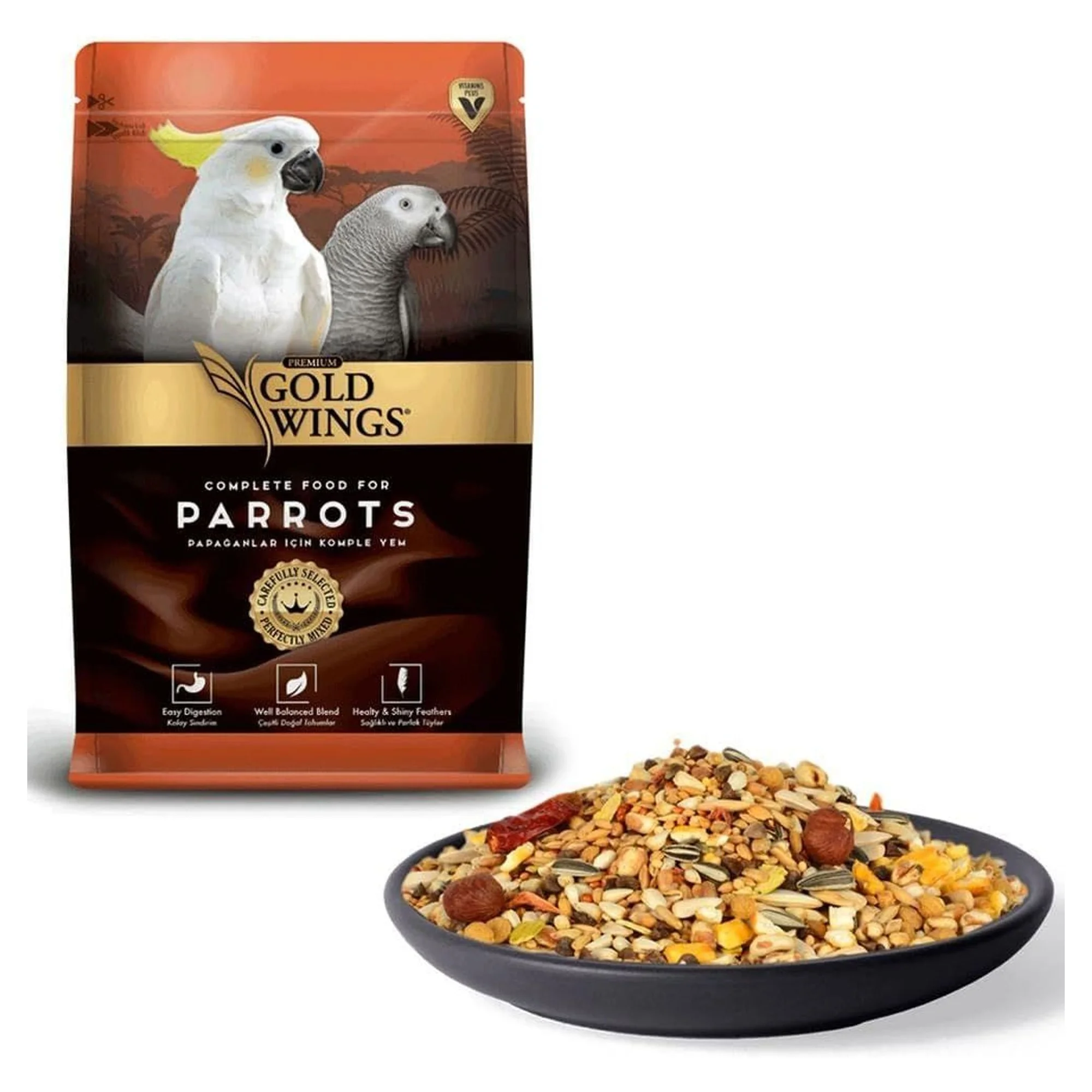 Gold Wings Premium Papağan Yemi 1KG