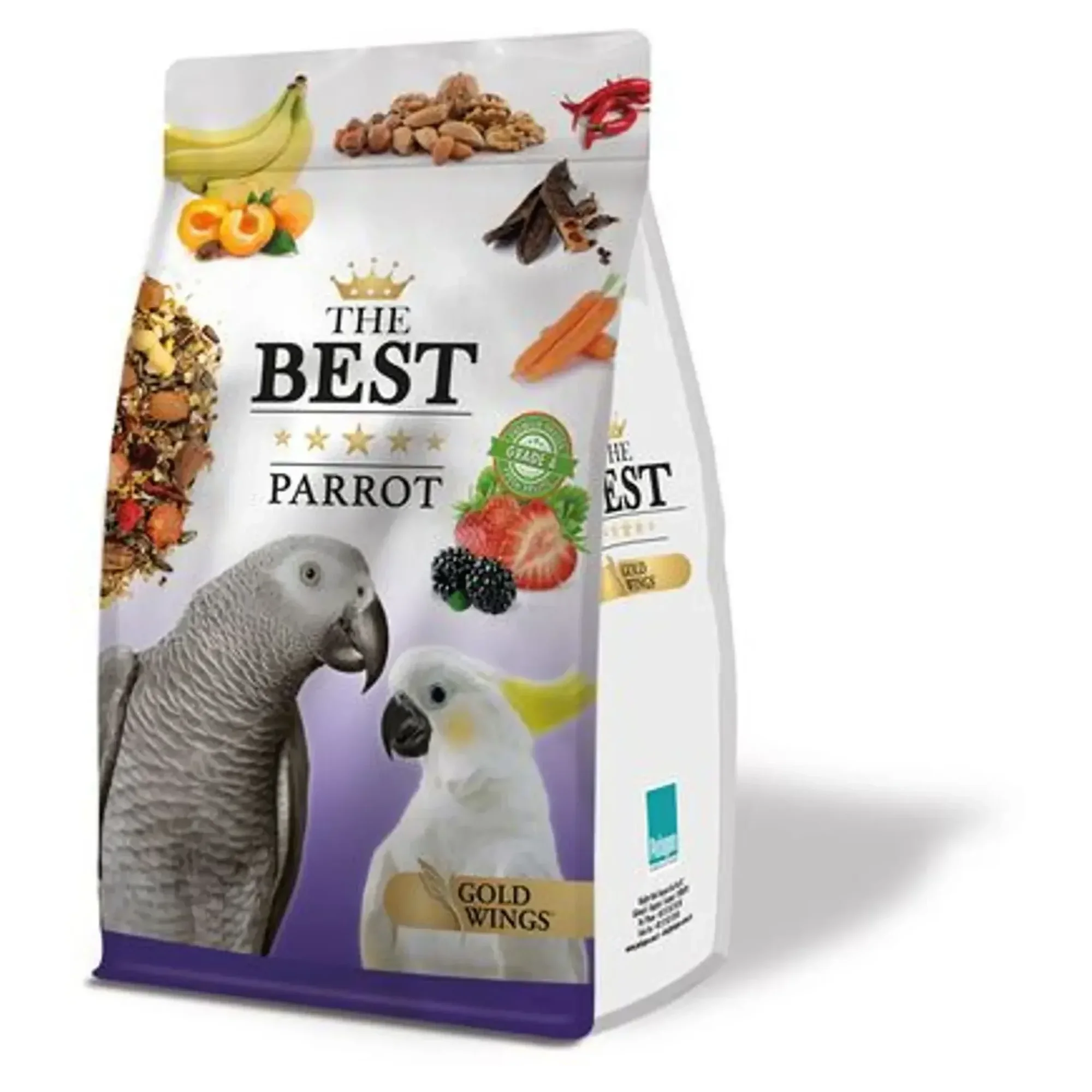 Gold Wings Gold Wings The Best Meyve ve Kuru Yemişli Papağan Yemi 1.25 KG