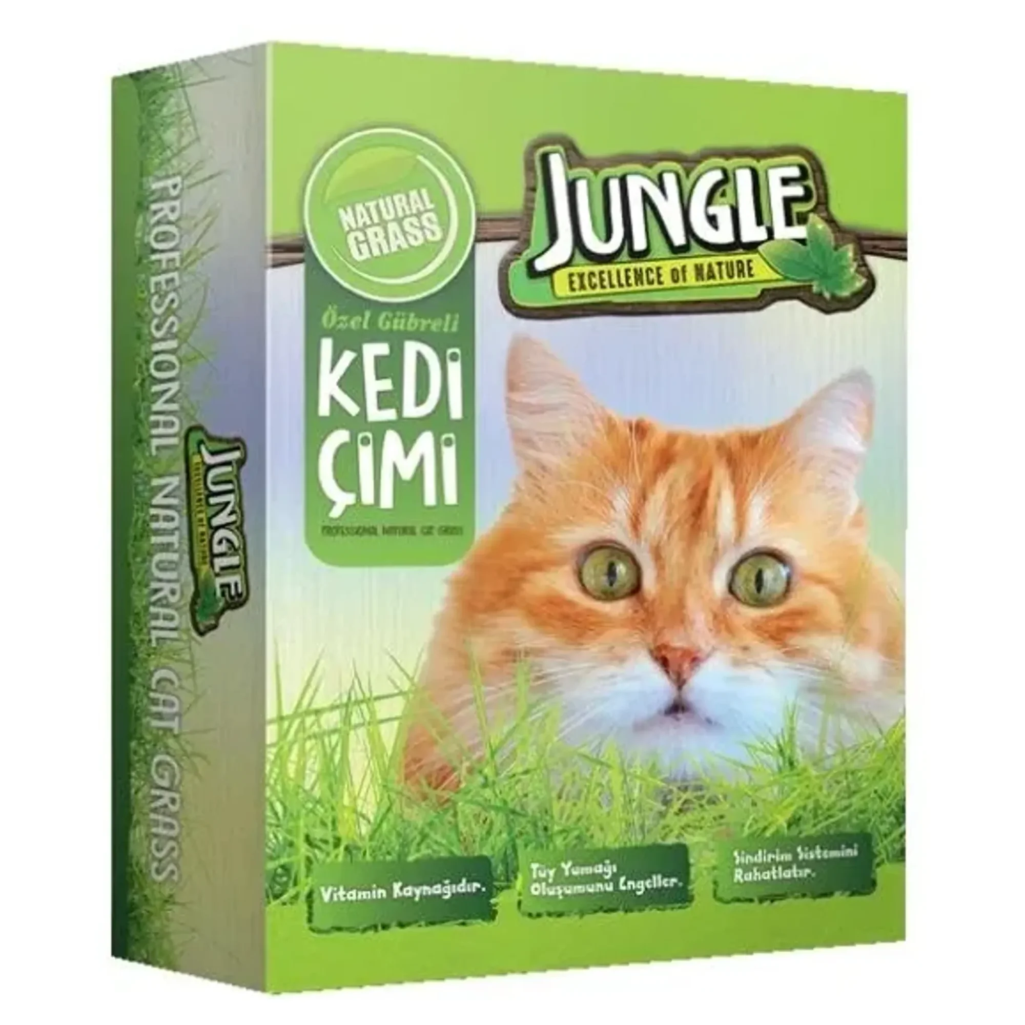 Jungle Kedi Çimi Kutulu (Fileli) 