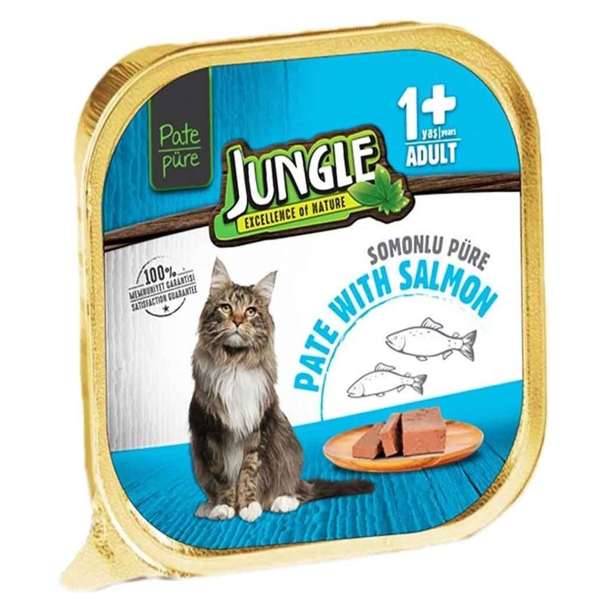 Jungle Jungle Somonlu Ezme Yetişkin Kedi Konservesi 100 G