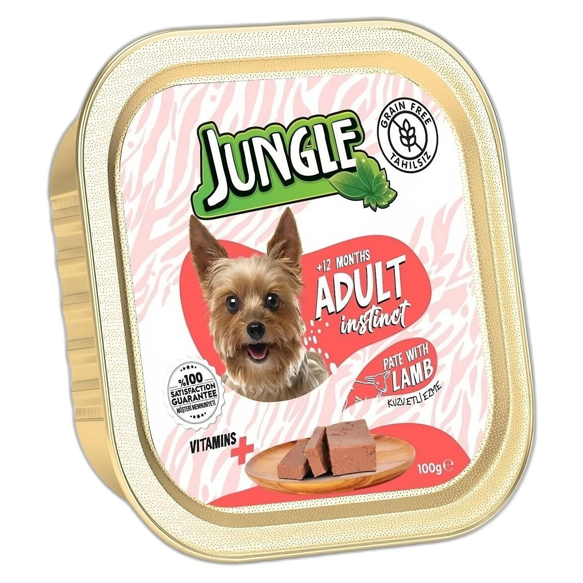 Jungle Jungle Tahılsız Kuzu Etli Yetişkin Köpek Yaş Maması 100 G
