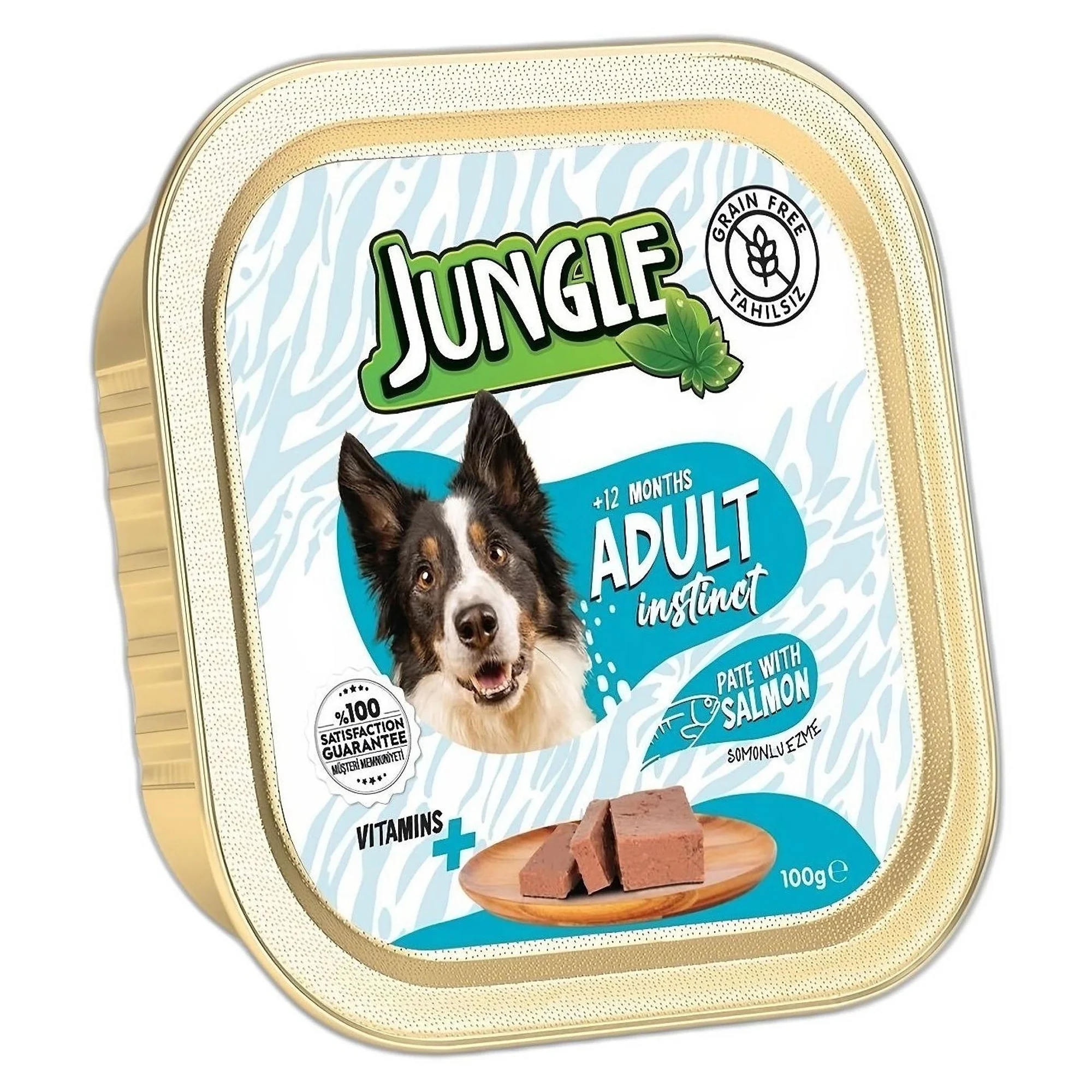 Jungle Jungle Tahılsız Somon Pate Yetişkin Köpek Yaş Mama 100 G