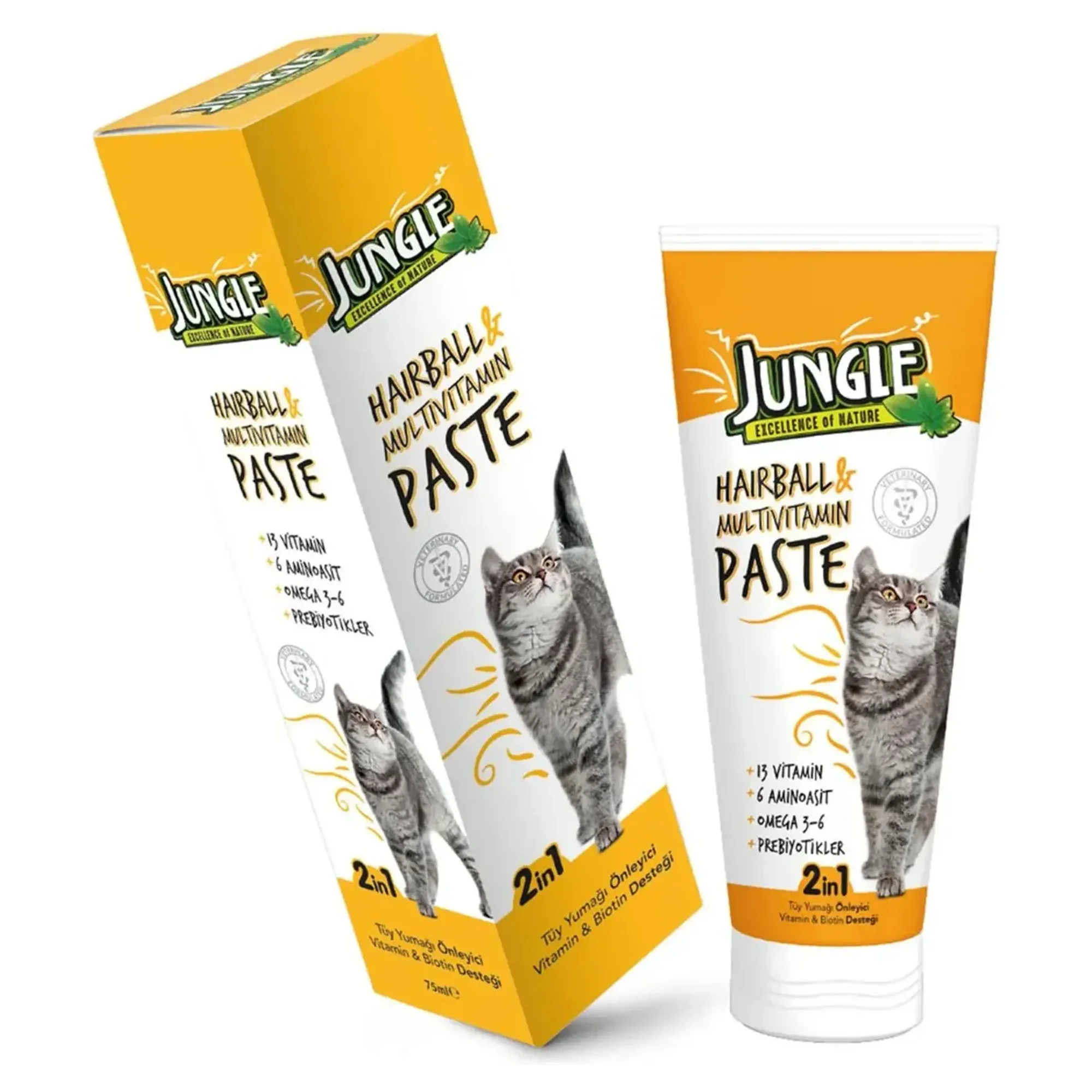 Jungle Cat Anti-Hairball & Multivitamin Kedi Macunu 75 mL