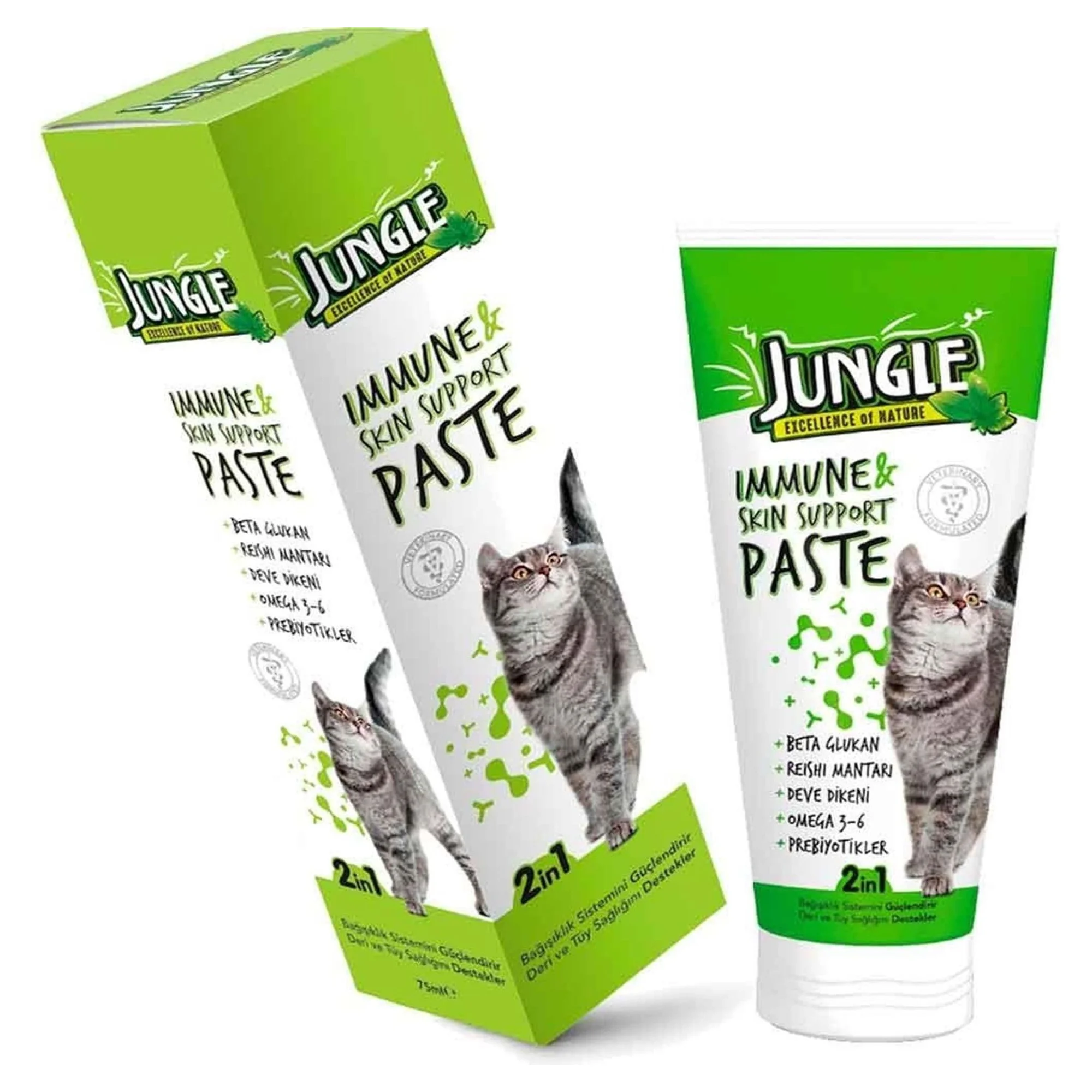 Jungle Bağışıklık ve Deri Tüy Sağlığı Destekleyici Kedi Macunu 75 mL