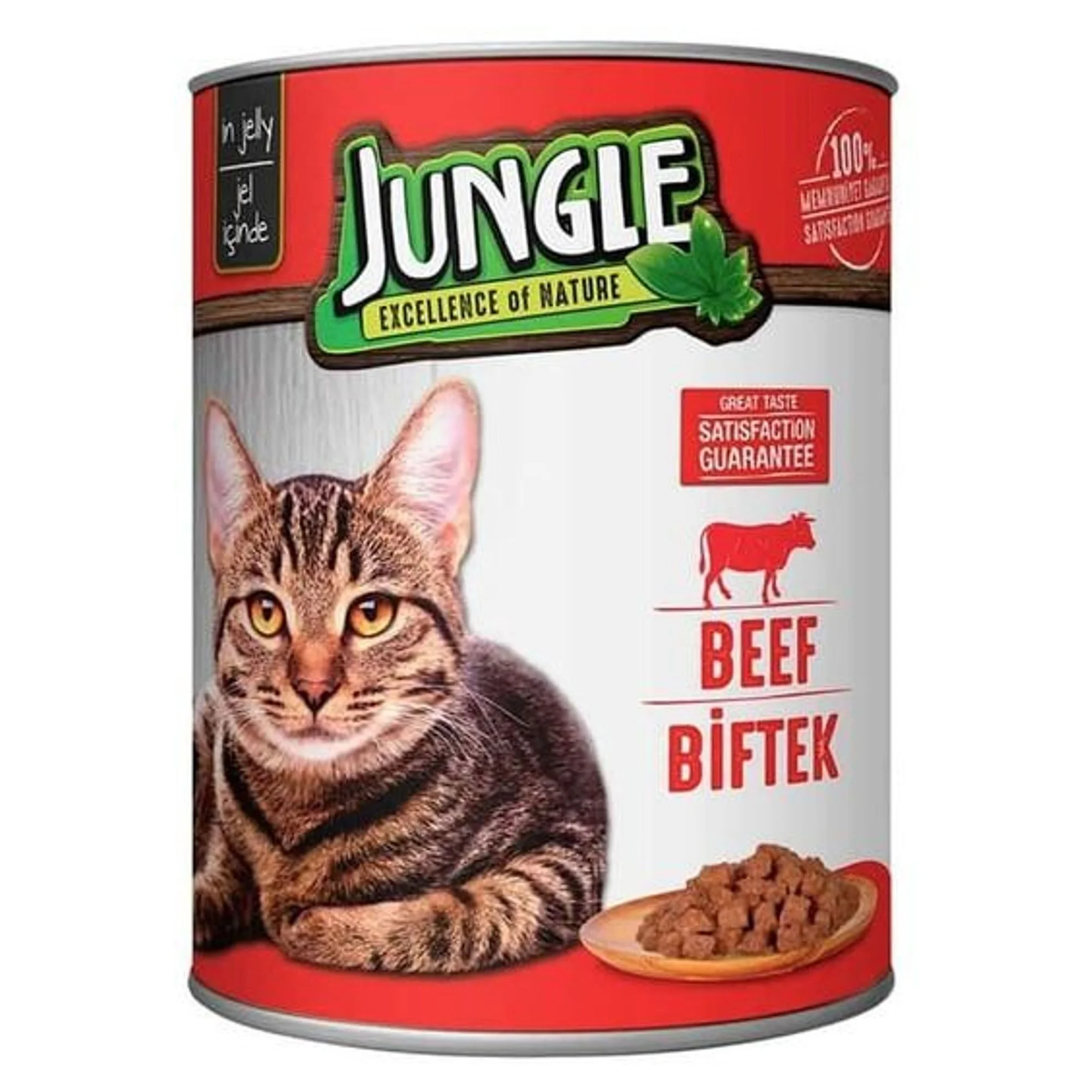 Jungle Biftekli Yetişkin Kedi Konservesi 415 G