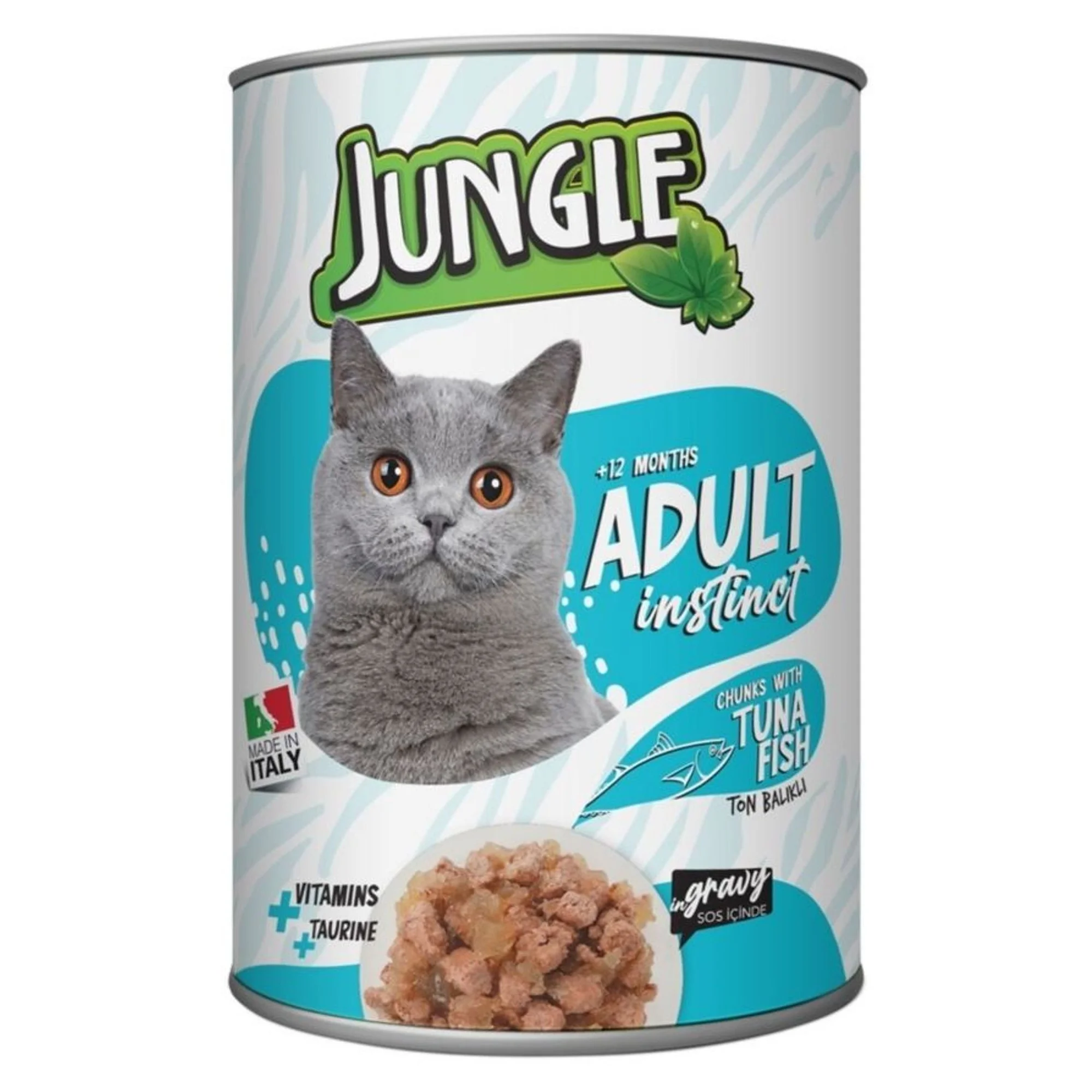 Jungle Jungle Ton Balıklı Yetişkin Kedi Konservesi 415 G