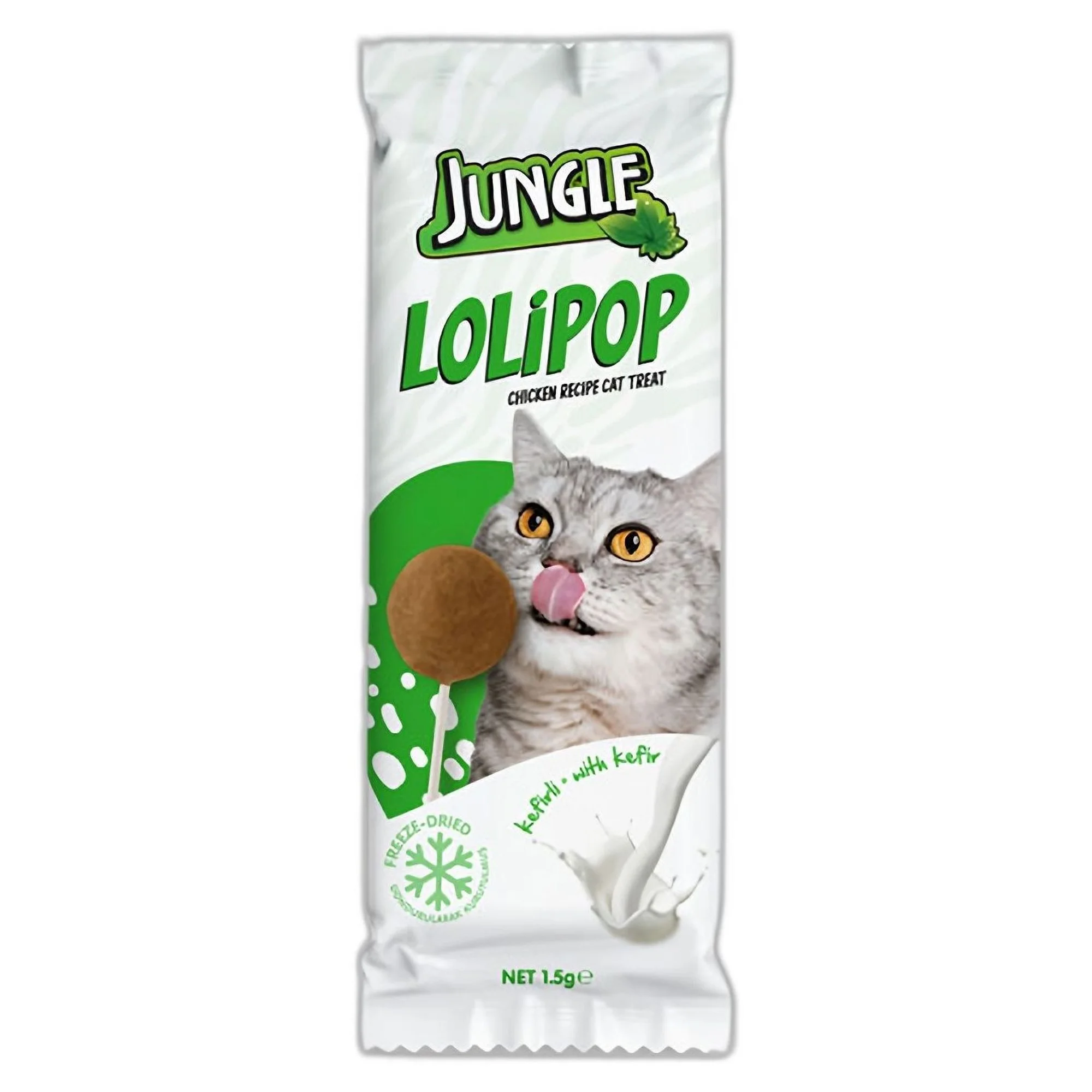 Jungle Kefirli Kedi Atıştırmalık Lolipop 12x1.5 G