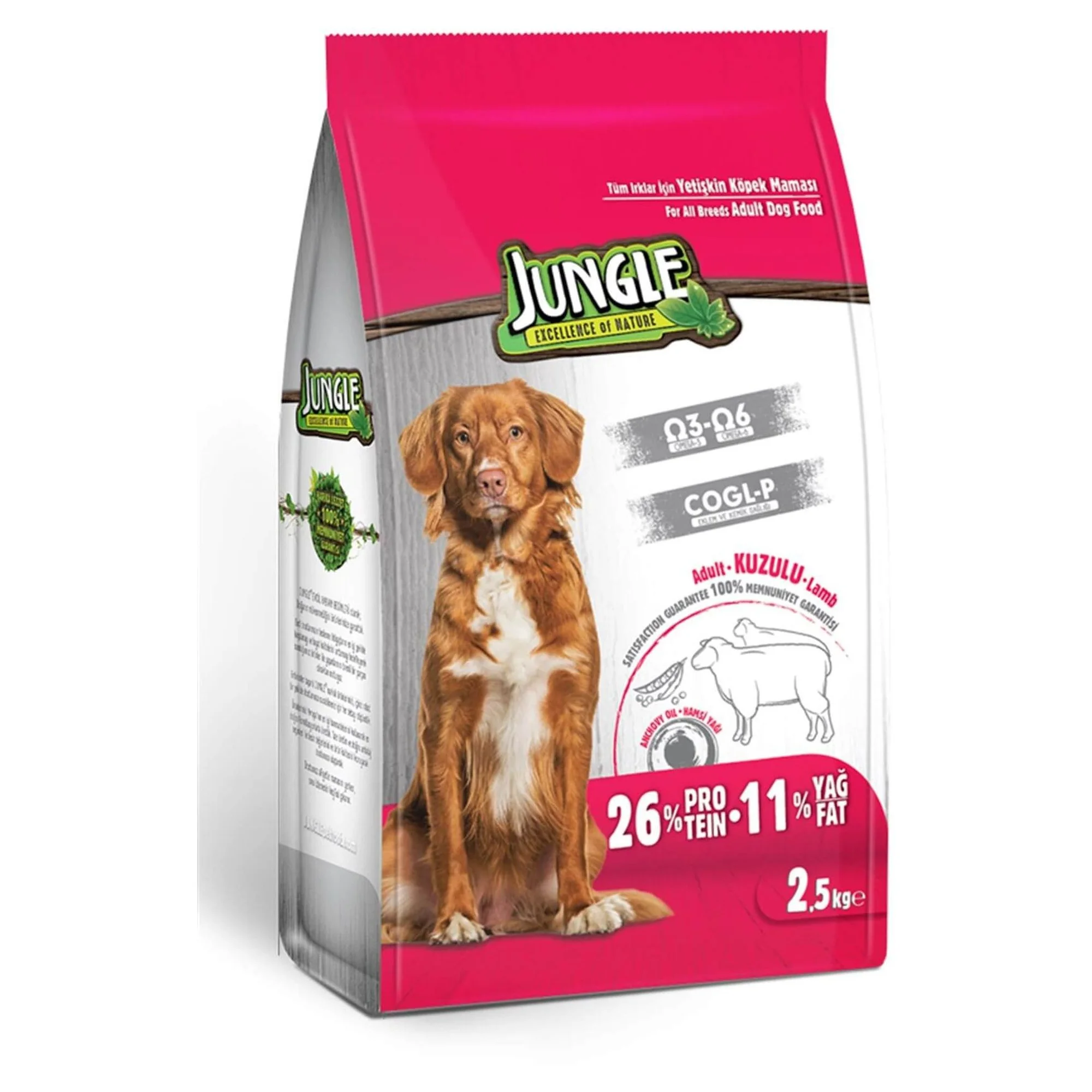 Jungle Kuzu Etli Yetişkin Köpek Maması 2.5 KG