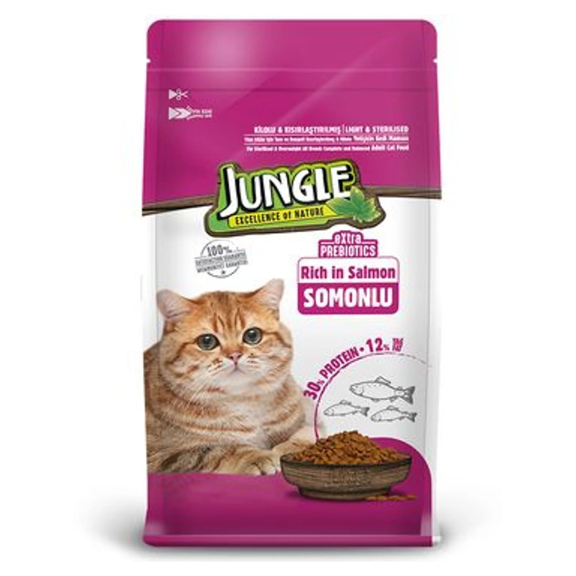 Jungle Jungle Somonlu Kısırlaştırılmış Yetişkin Kedi Maması 1.5 KG