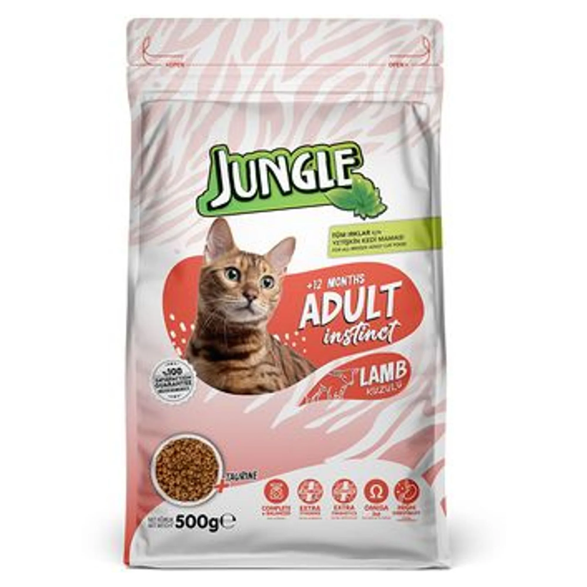 Jungle Kuzulu Yetişkin Kedi Maması 500 G