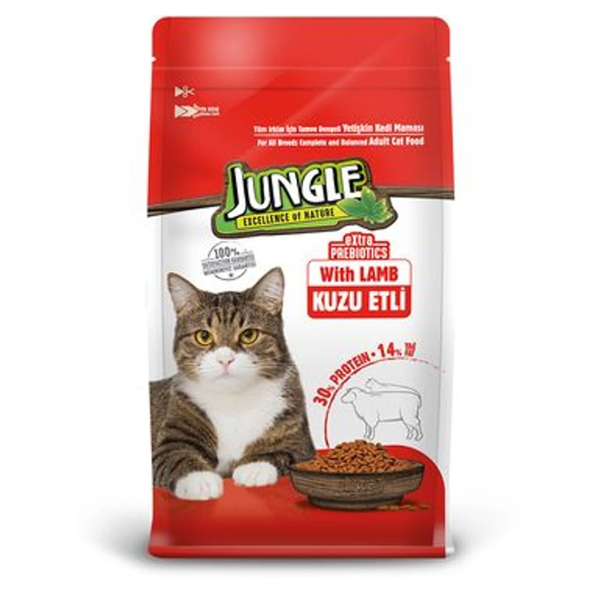 Jungle Kuzulu Yetişkin Kedi Maması 1.5 KG